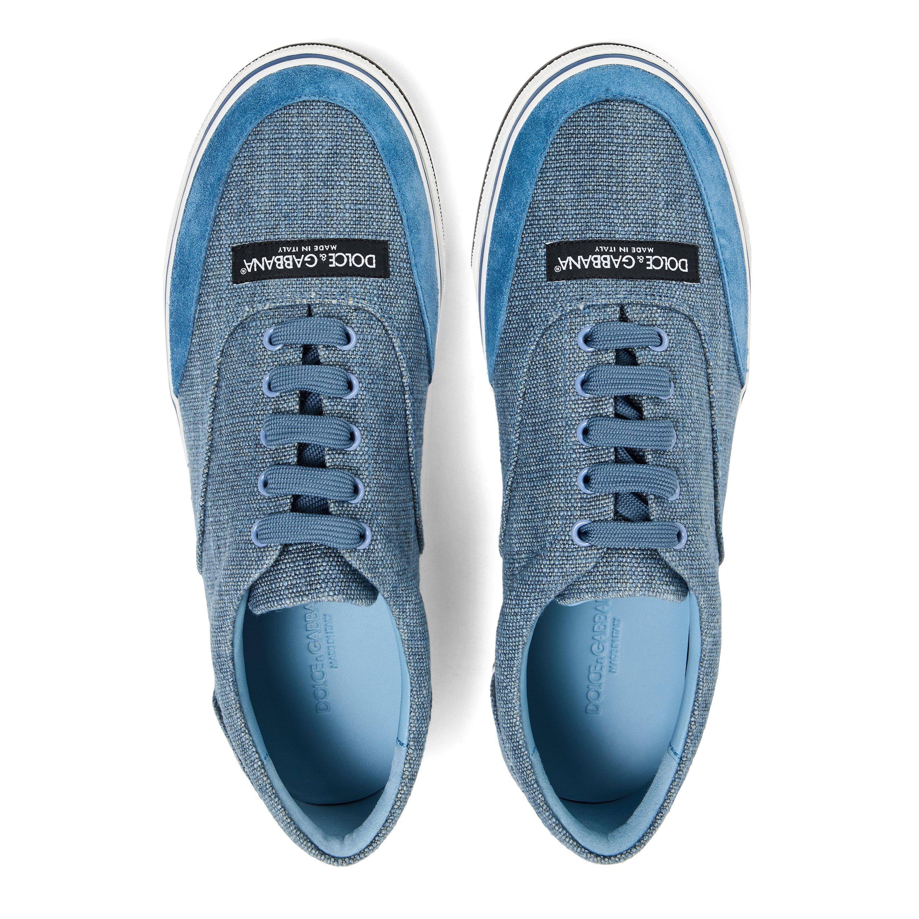 Blue - Dolce and Gabbana - Men's Canvas Trainers - 4
