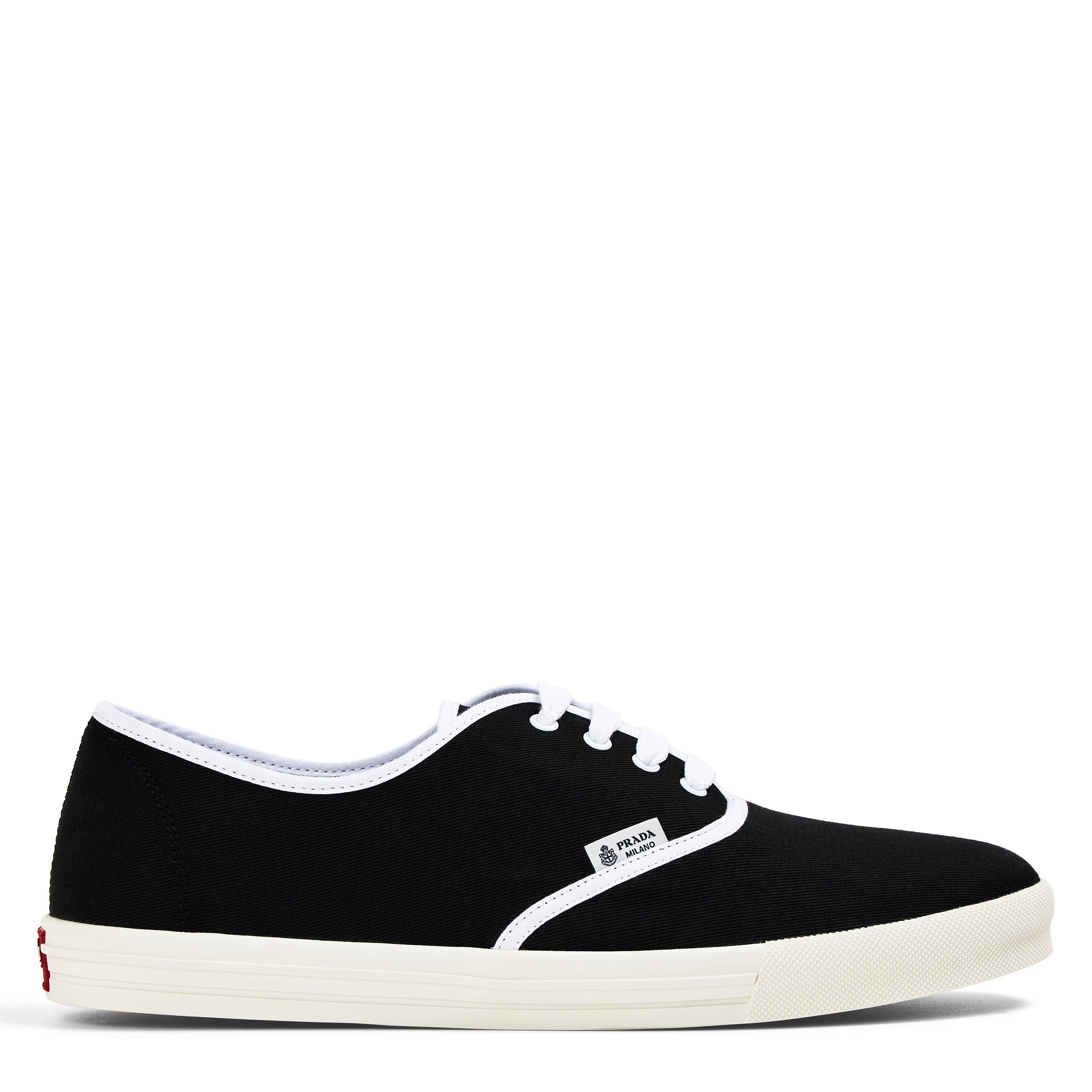 Black/White - Prada - Men's Canvas Trainers - 1