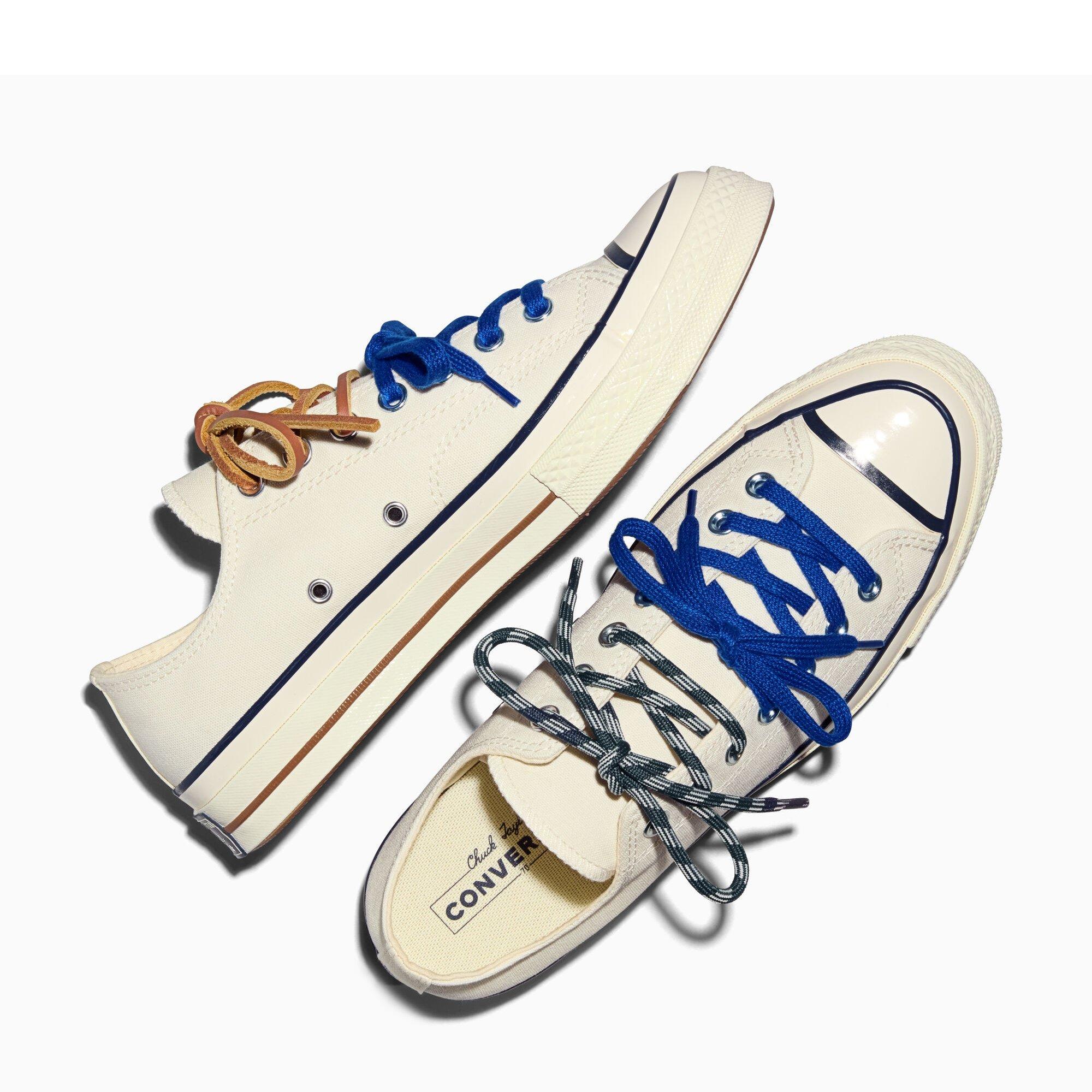286-Egret/Nav - Converse - Unisex Adults Chuck 70 Canvas Trainers - 5