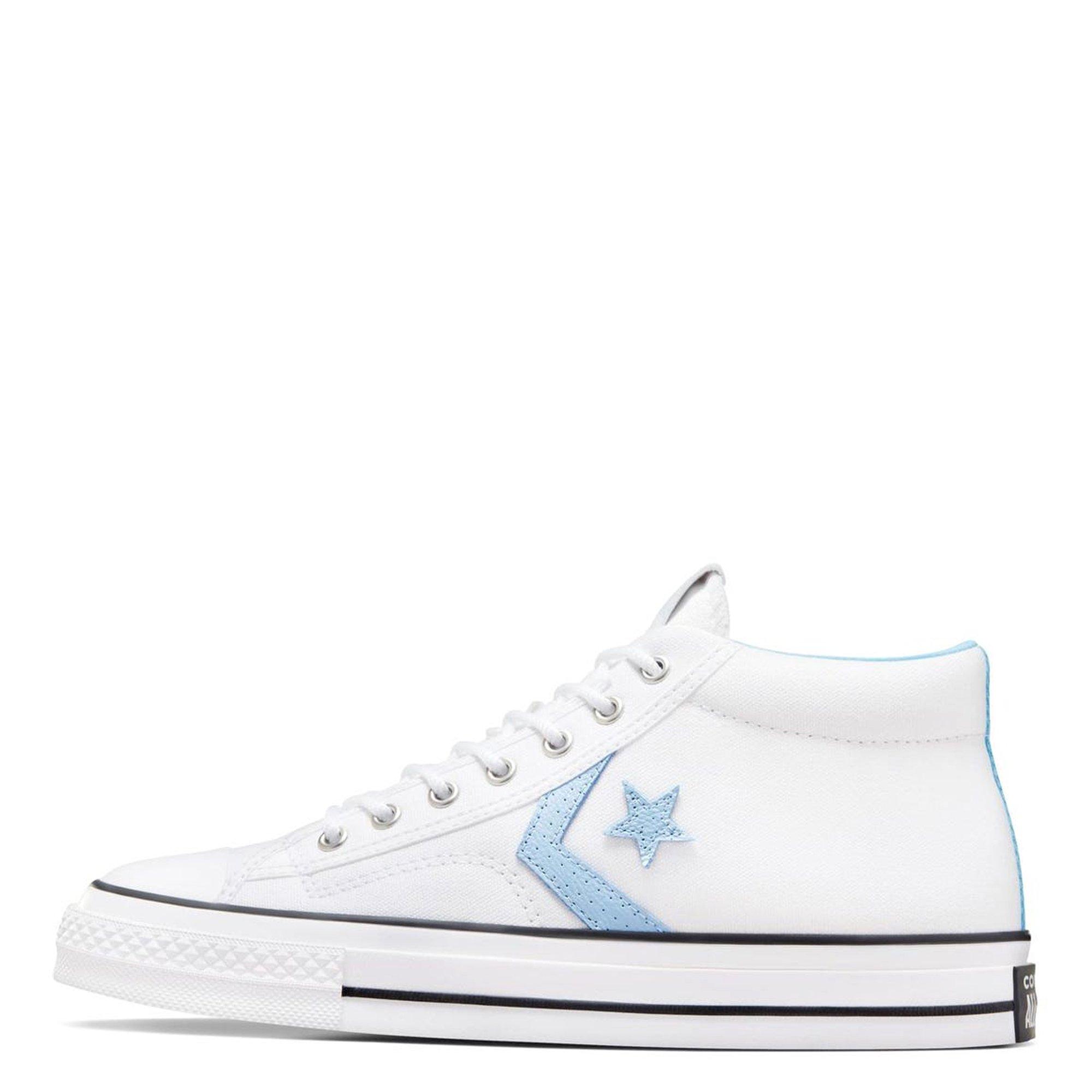 Wht/TruSkye/Blk - Converse - Star Player 76 Mid Top Shoes - 2