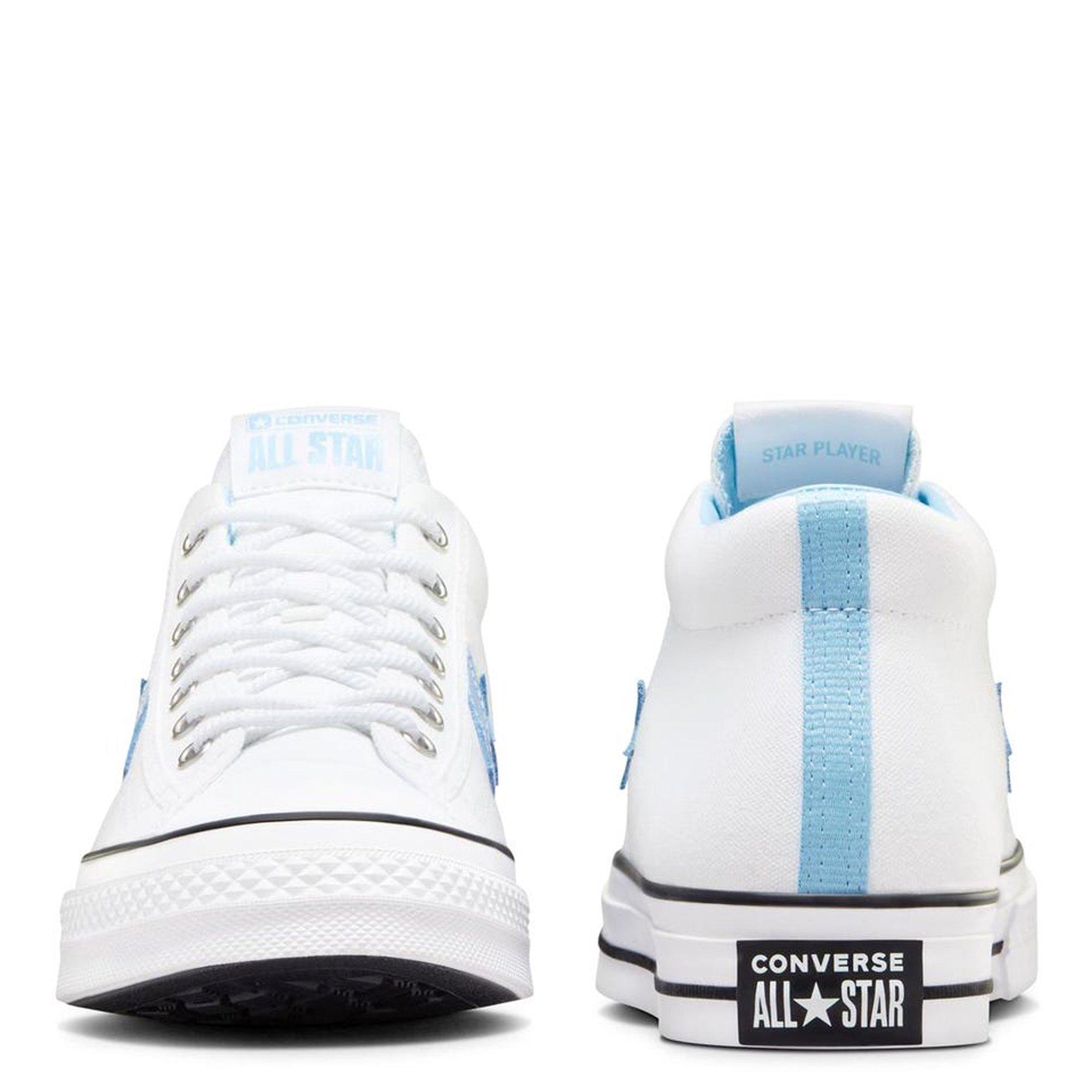 Wht/TruSkye/Blk - Converse - Star Player 76 Mid Top Shoes - 3