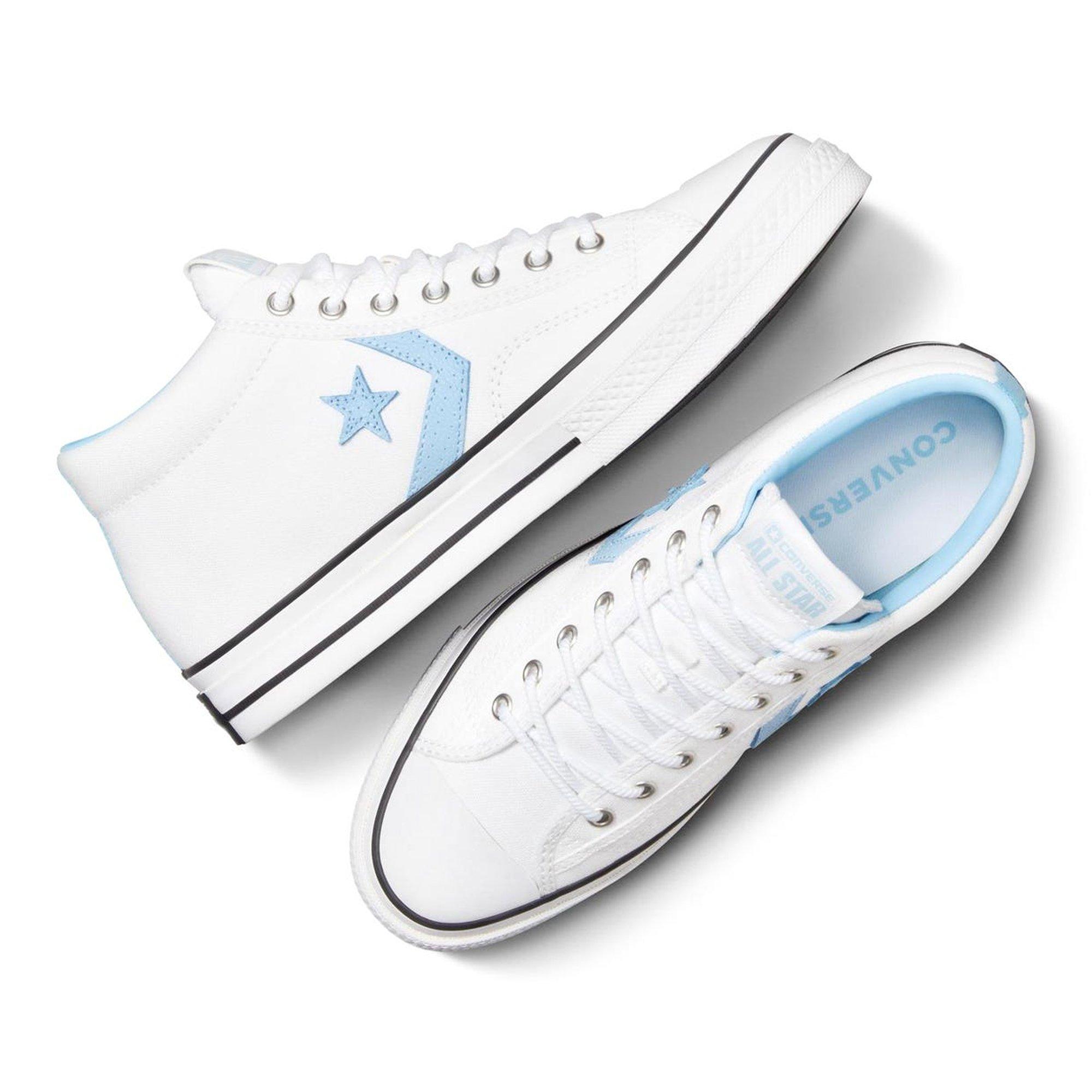 Wht/TruSkye/Blk - Converse - Star Player 76 Mid Top Shoes - 5
