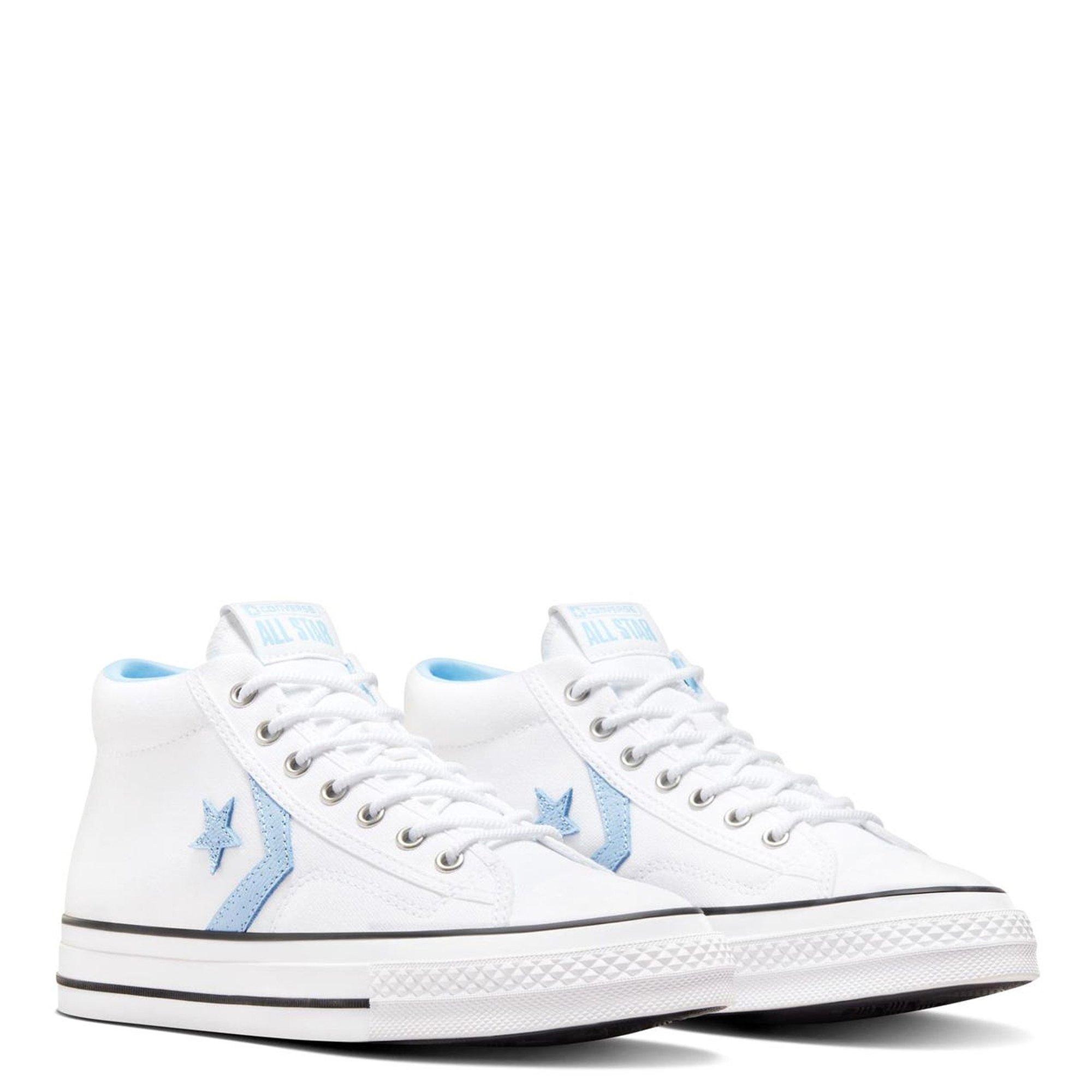 Wht/TruSkye/Blk - Converse - Star Player 76 Mid Top Shoes - 7