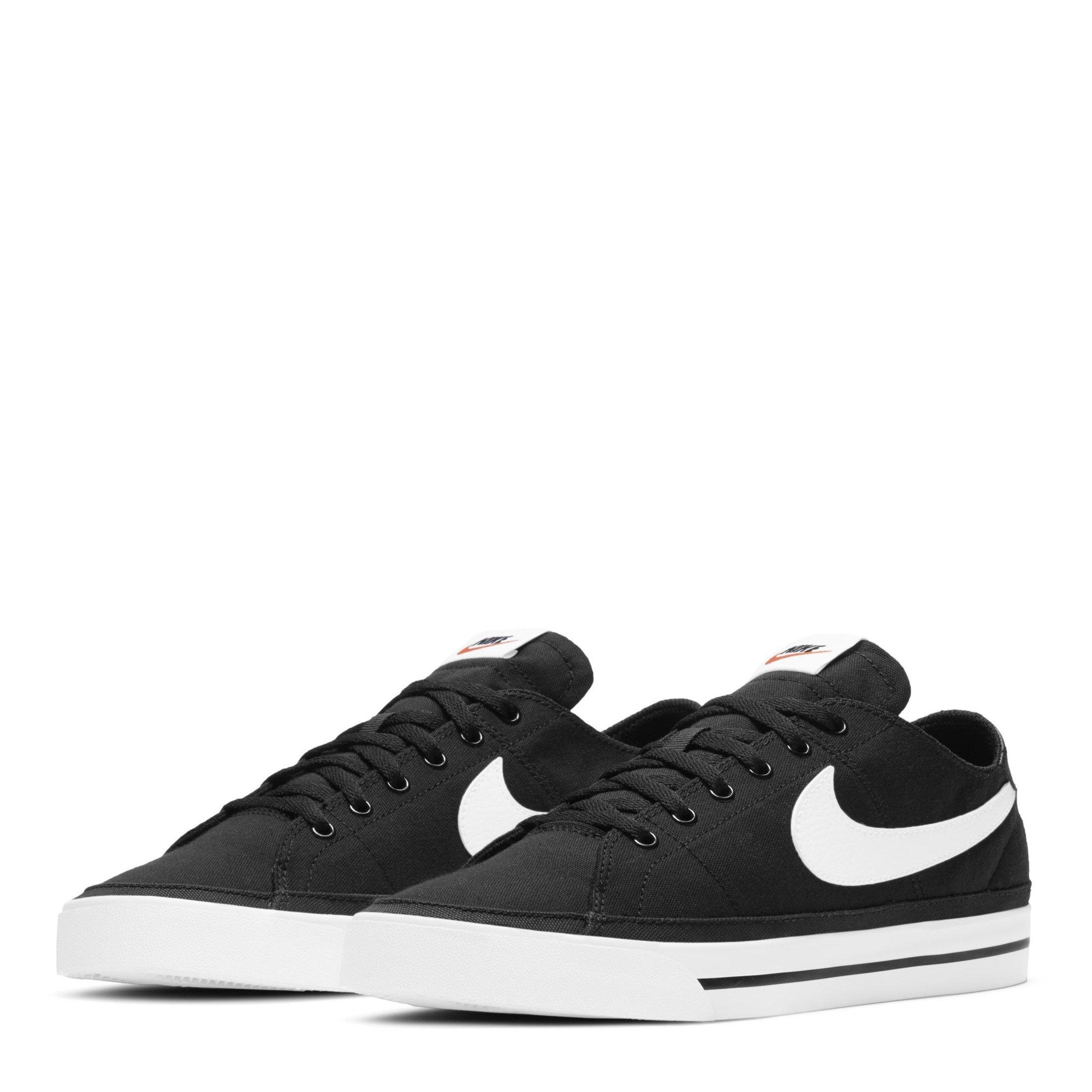 Sort/Hvid - Nike - Court Legacy Canvas Men's Shoes - 4