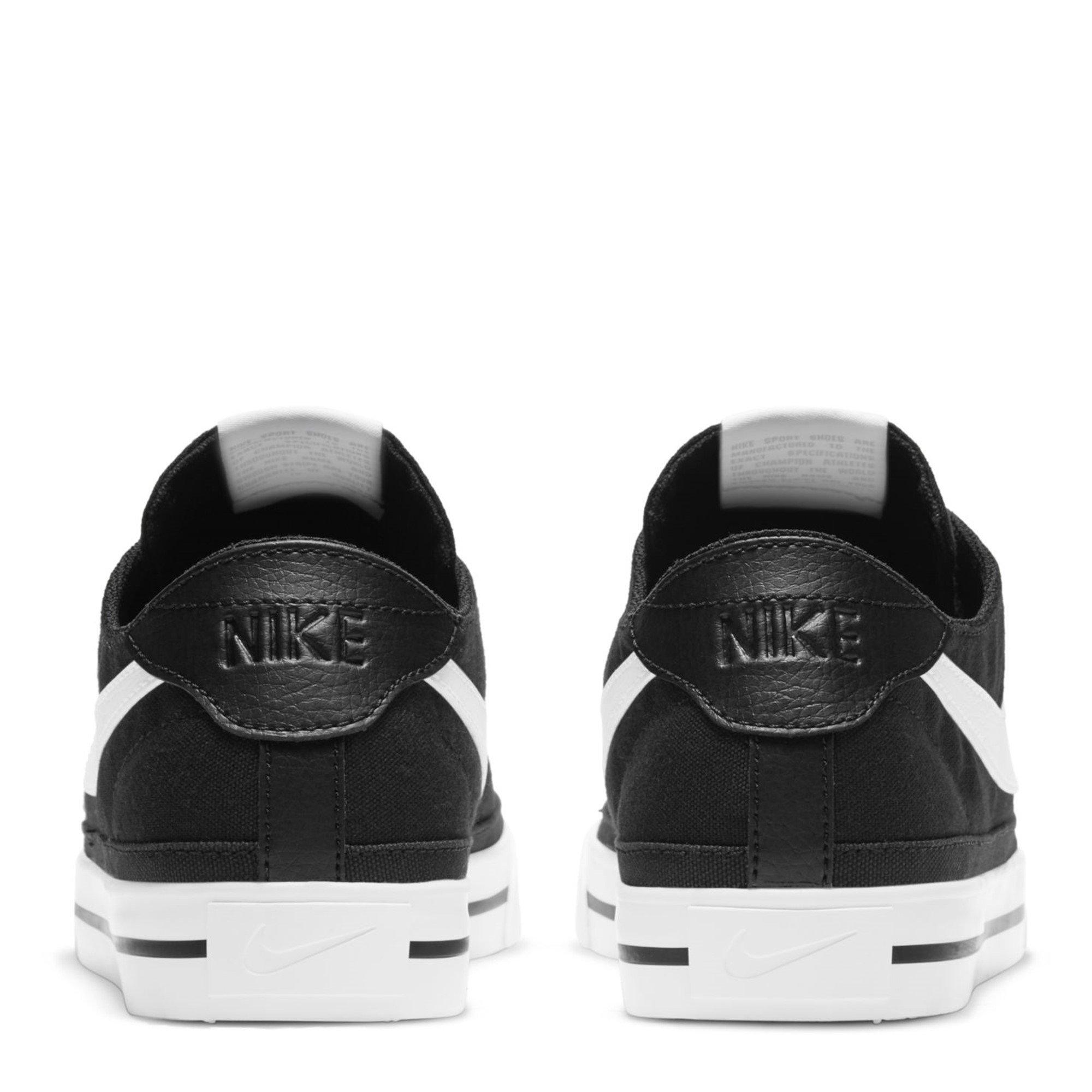 Sort/Hvid - Nike - Court Legacy Canvas Men's Shoes - 6