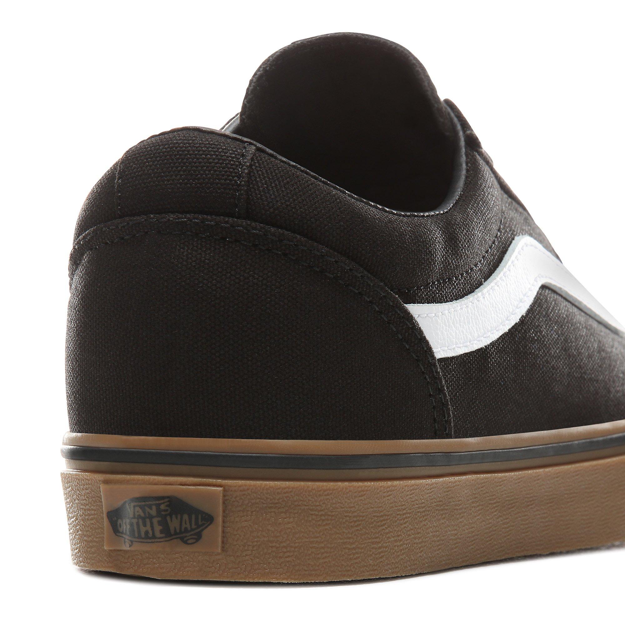 Black/Gum - Vans - Ward Canvas Trainers - 6