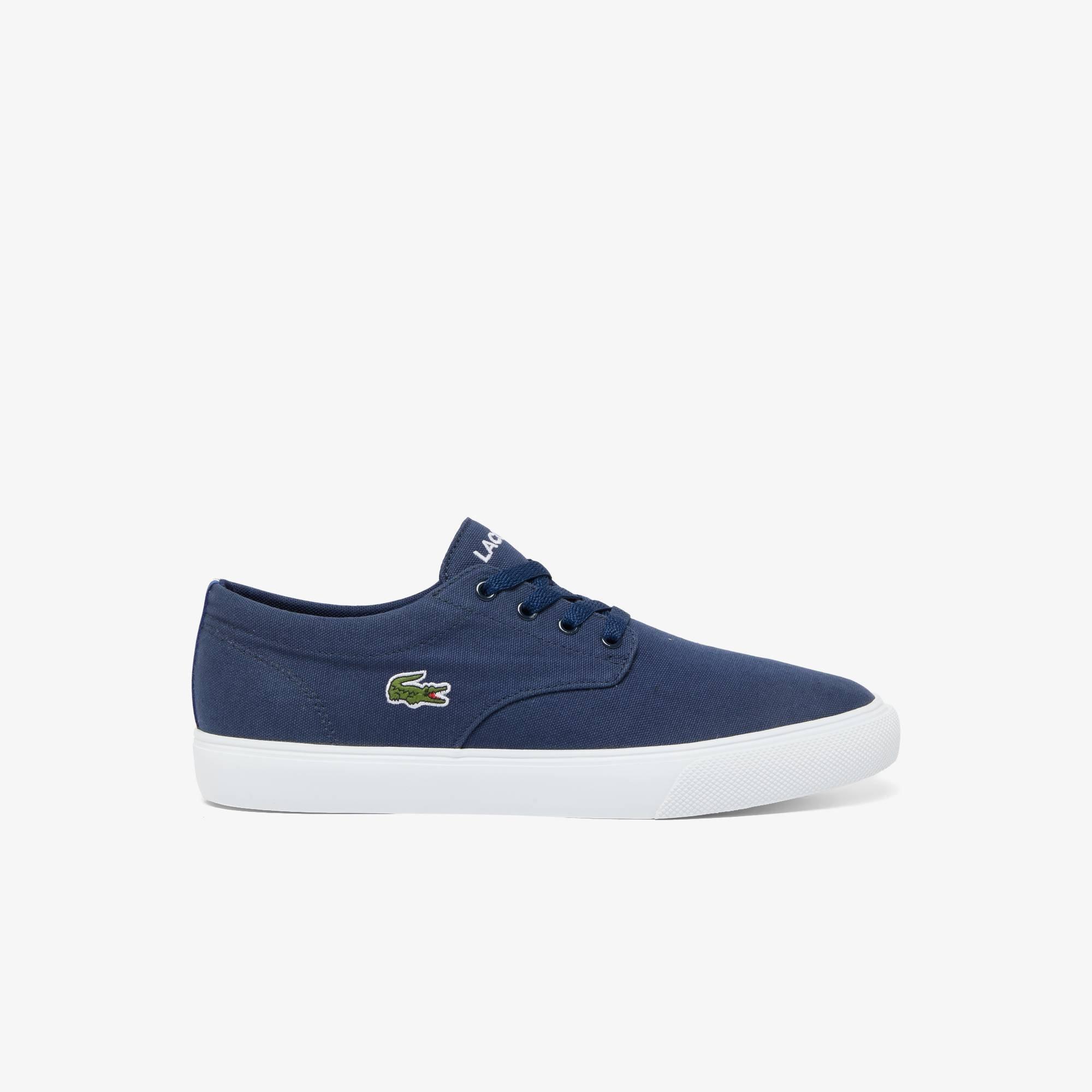 Navy 092 - Lacoste - Men's Canvas Low-Top Trainers - 1