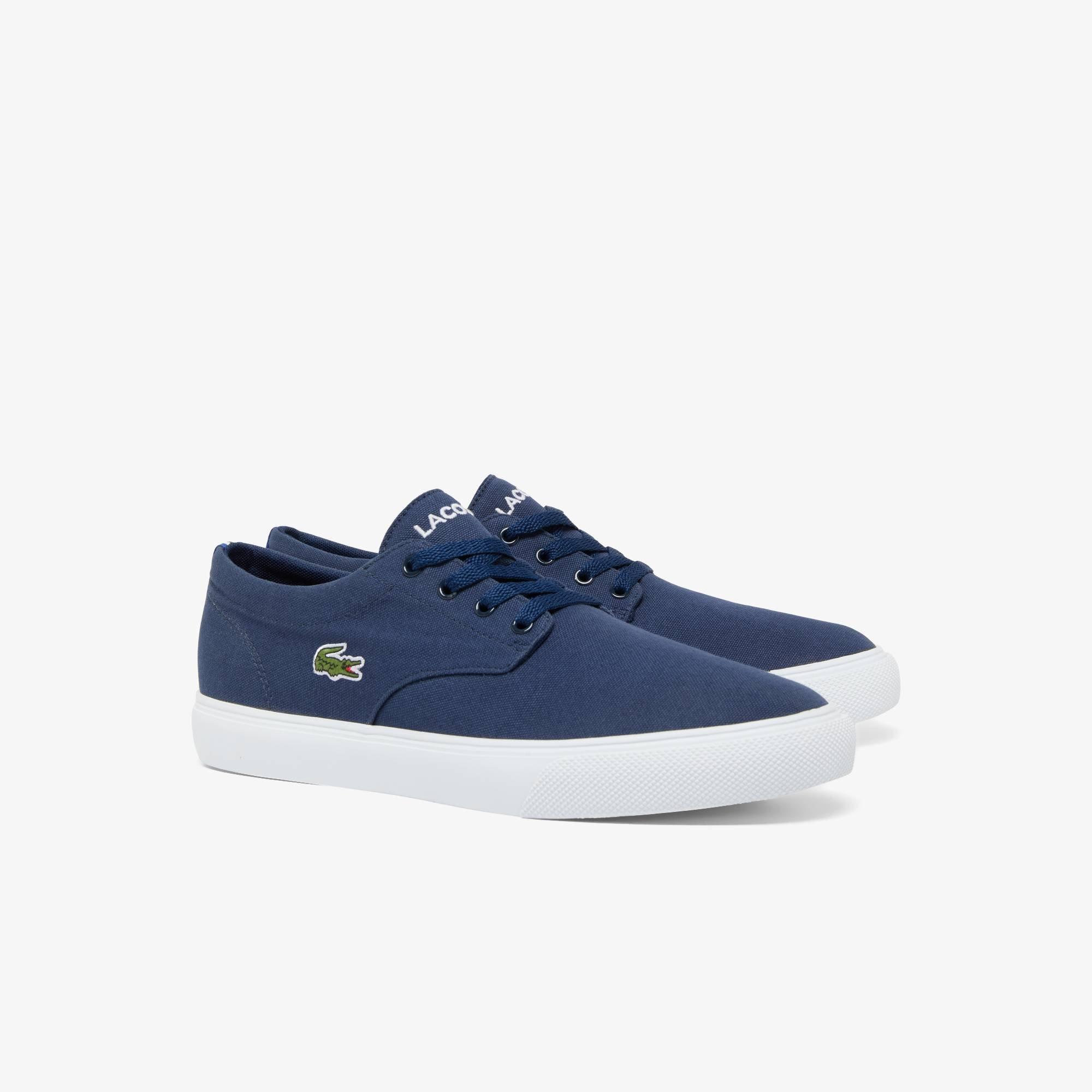 Navy 092 - Lacoste - Men's Canvas Low-Top Trainers - 4