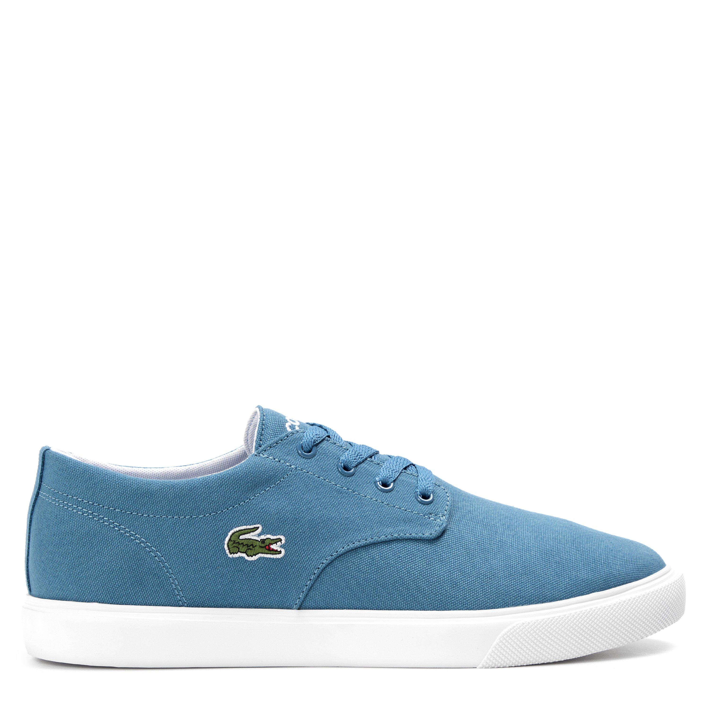 Lacoste Men's Canvas Low-Top Trainers - Lt Blue/Wht 221 - Size 10 (44.5)