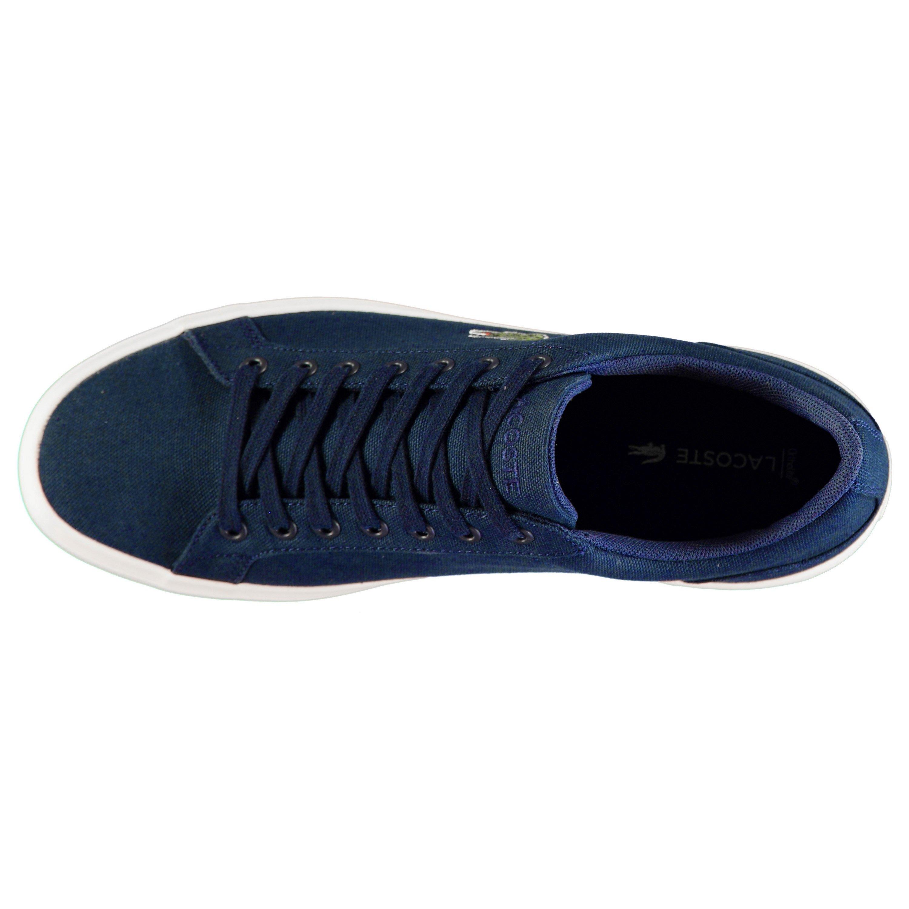 Navy - Lacoste - Lerond Canvas Trainers - 3