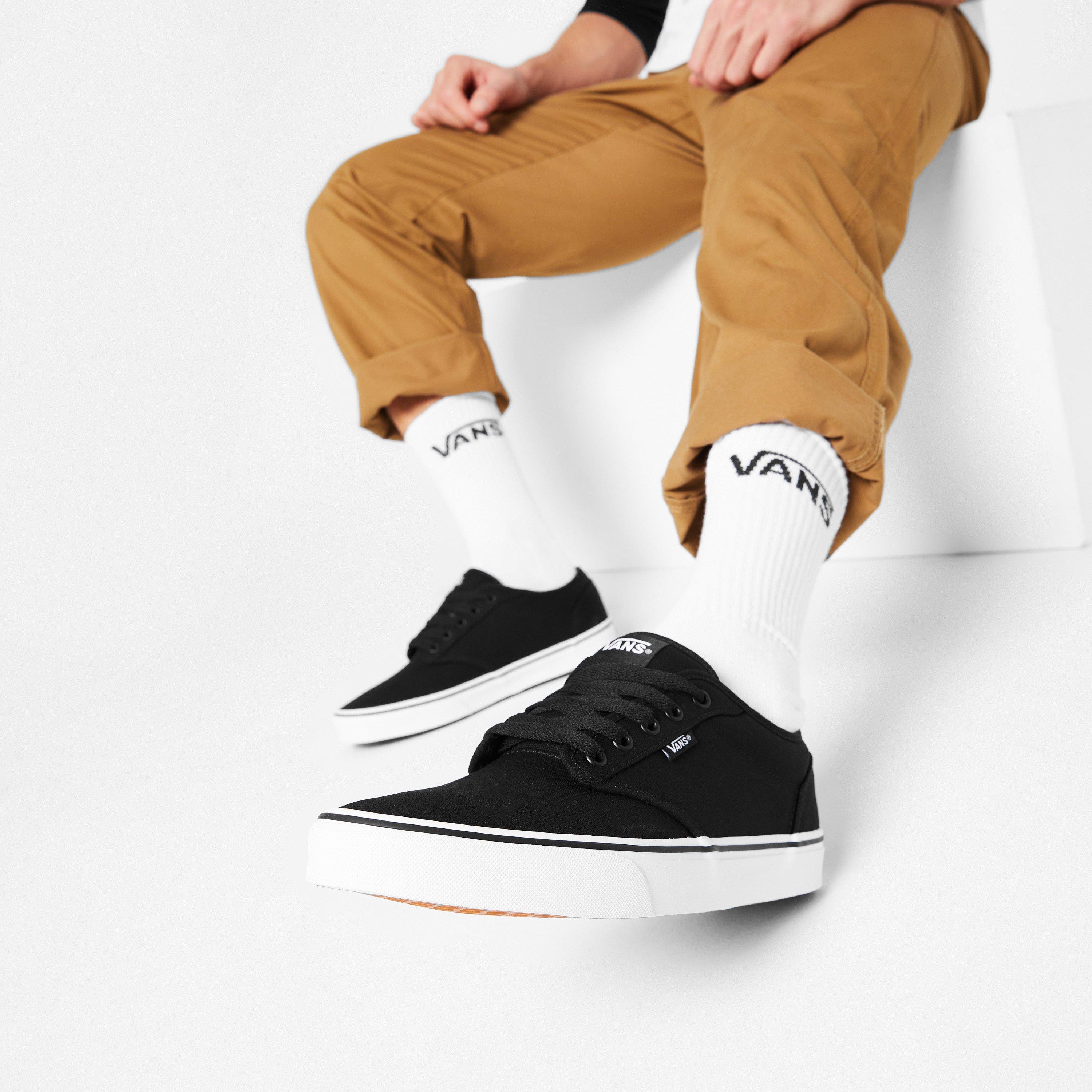 Noir/Blanc - Vans - Atwood Canvas Trainers Mens - 2