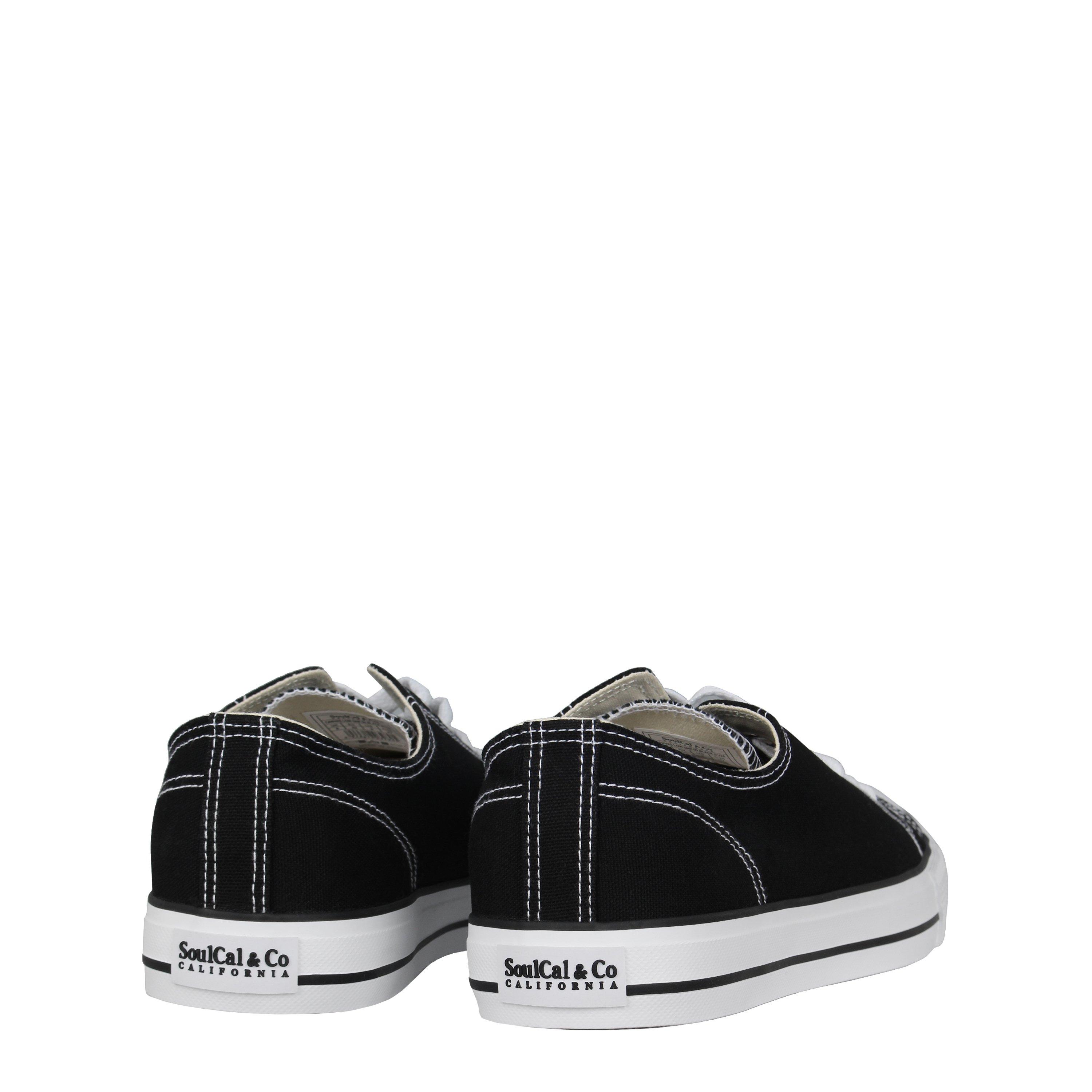 Black/White - SoulCal - Canvas Low Trainers Mens - 5
