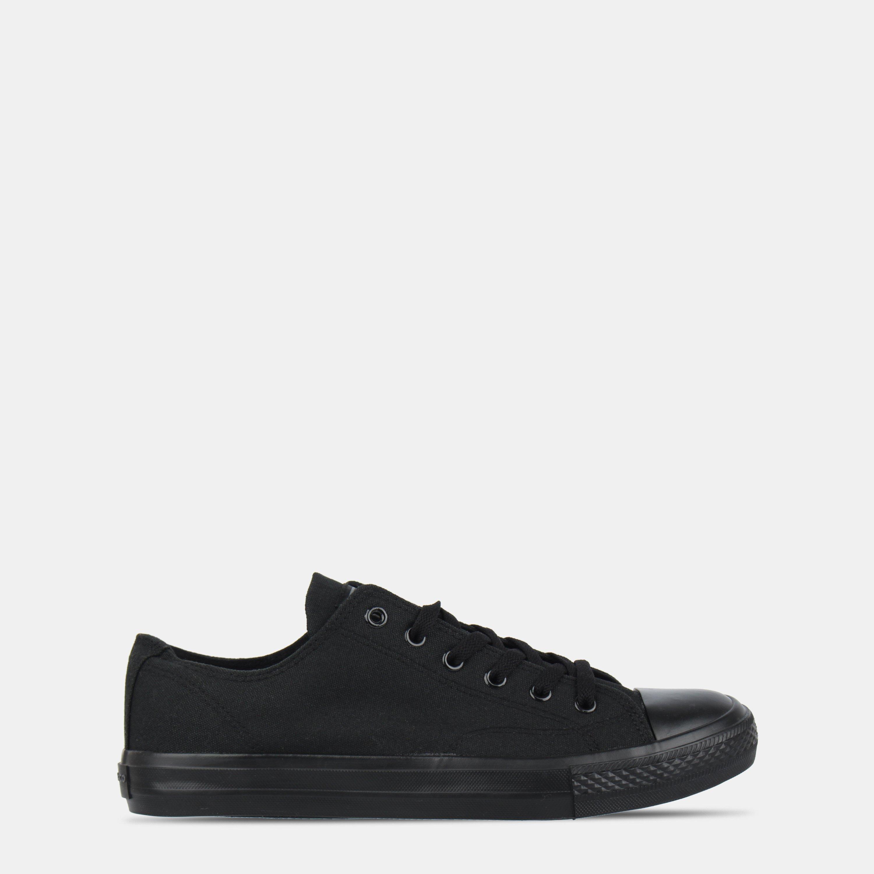 Soulcal Men's Canvas Low Trainers - Black/Black - 8.5 (42.5)
