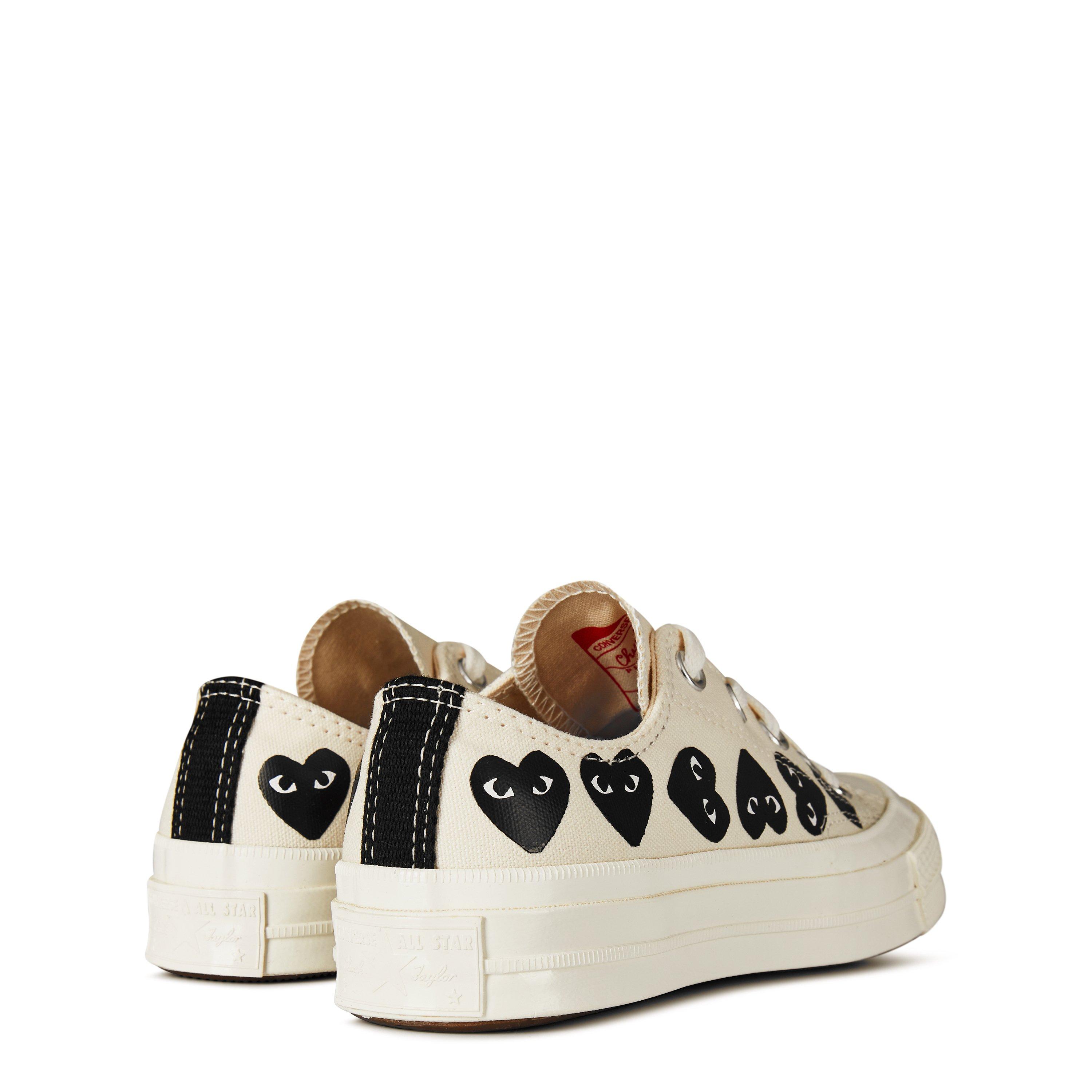 Beige 2 - Comme des Garcons PLAY - Multi Hearts-Print Low-Top Sneakers - 5