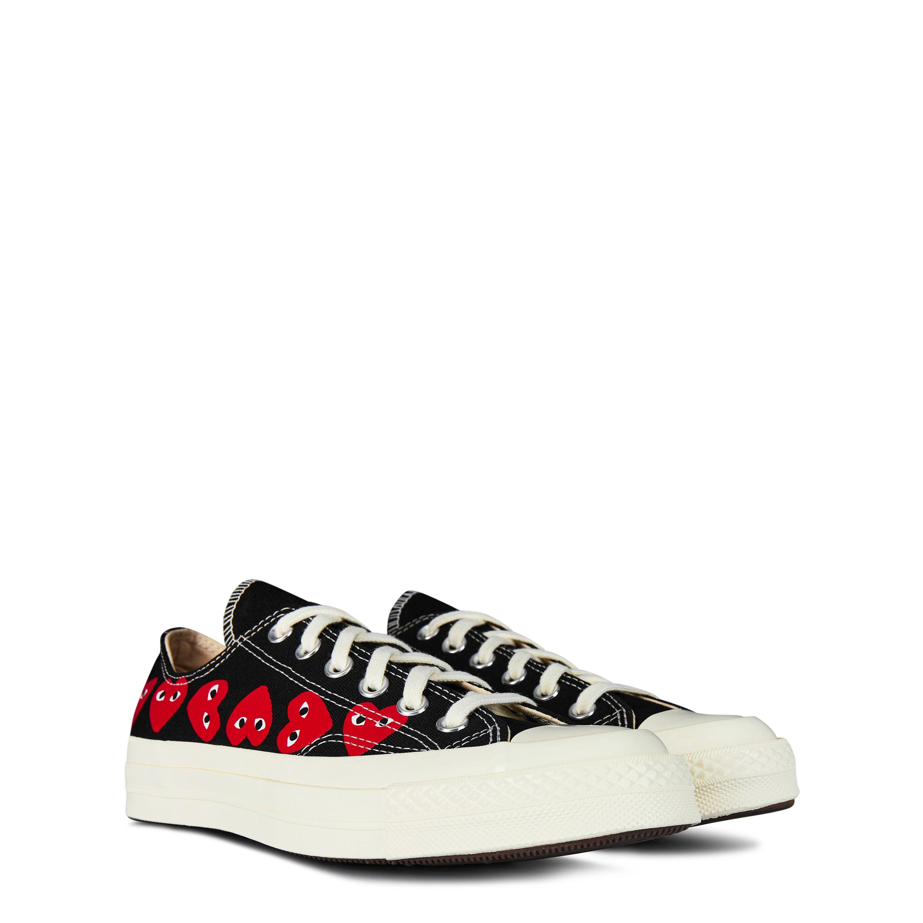 Comme des Garcons PLAY Multi Hearts-Print Low-Top Sneakers