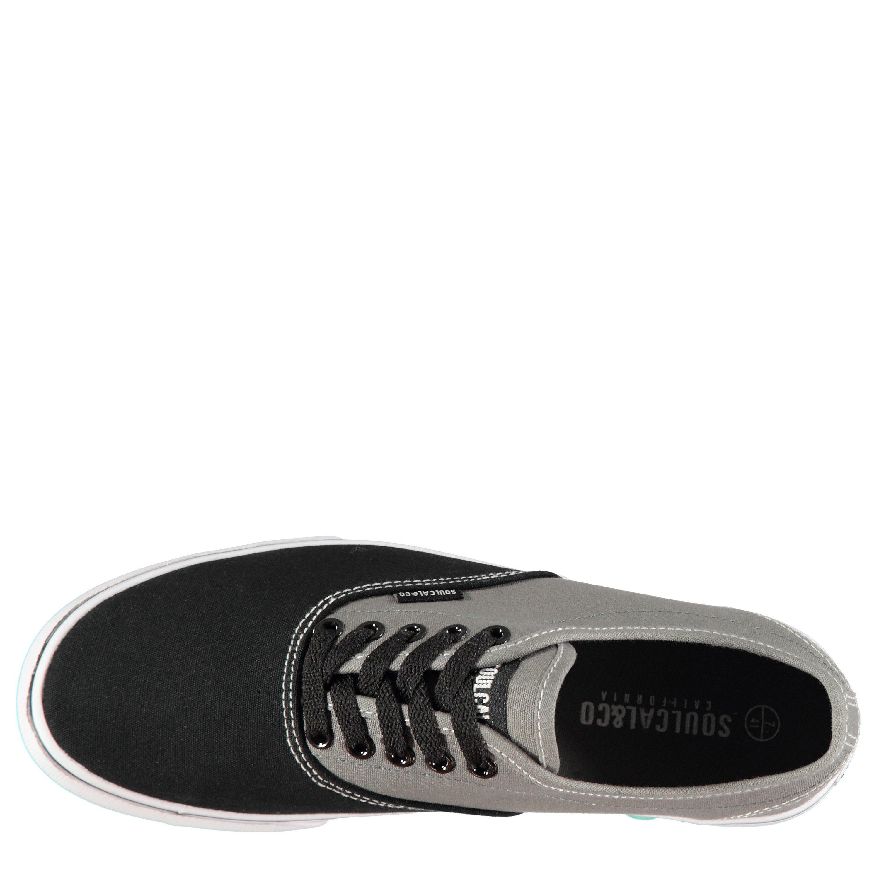 Sort/Grå - SoulCal - Sunset Lace Mens Canvas Shoes - 3