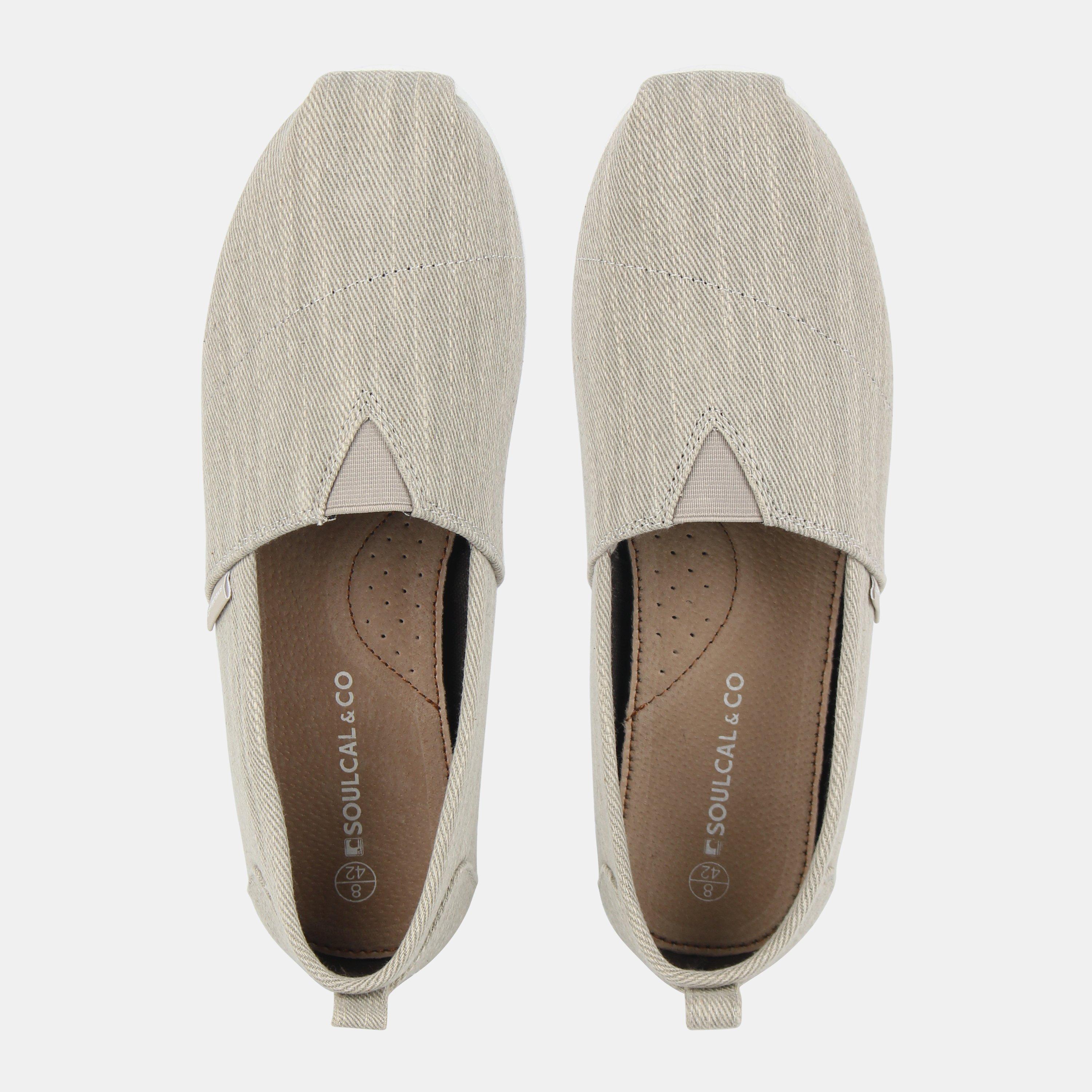 Grey - SoulCal - Long Beach Canvas Slip Ons Mens - 6