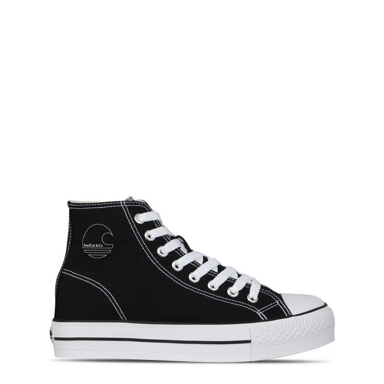 Negro/Blanco - SoulCal - High Top Platform Trainers - 1