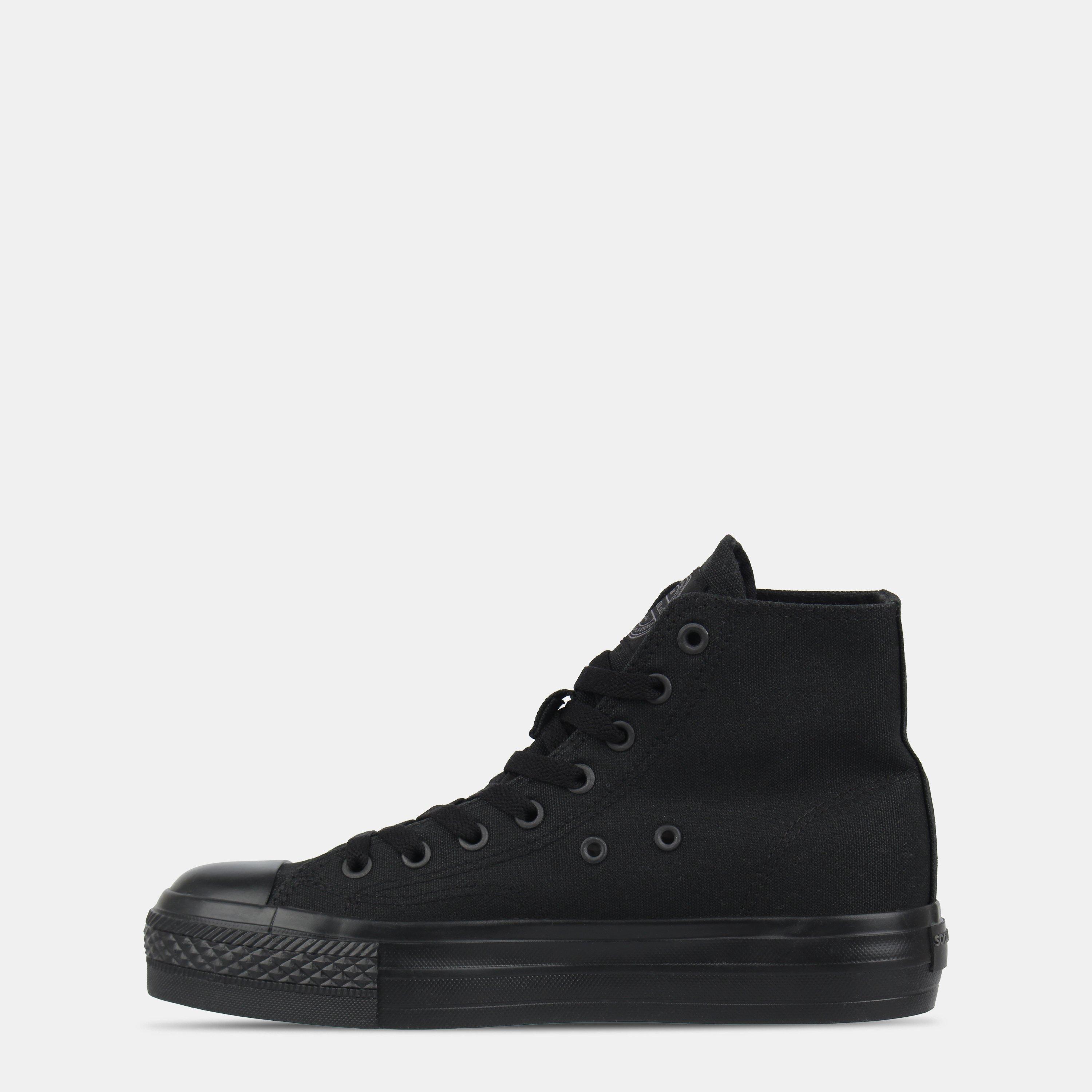 Black/Black - SoulCal - Canvas High Top Platform Trainers Womens - 2
