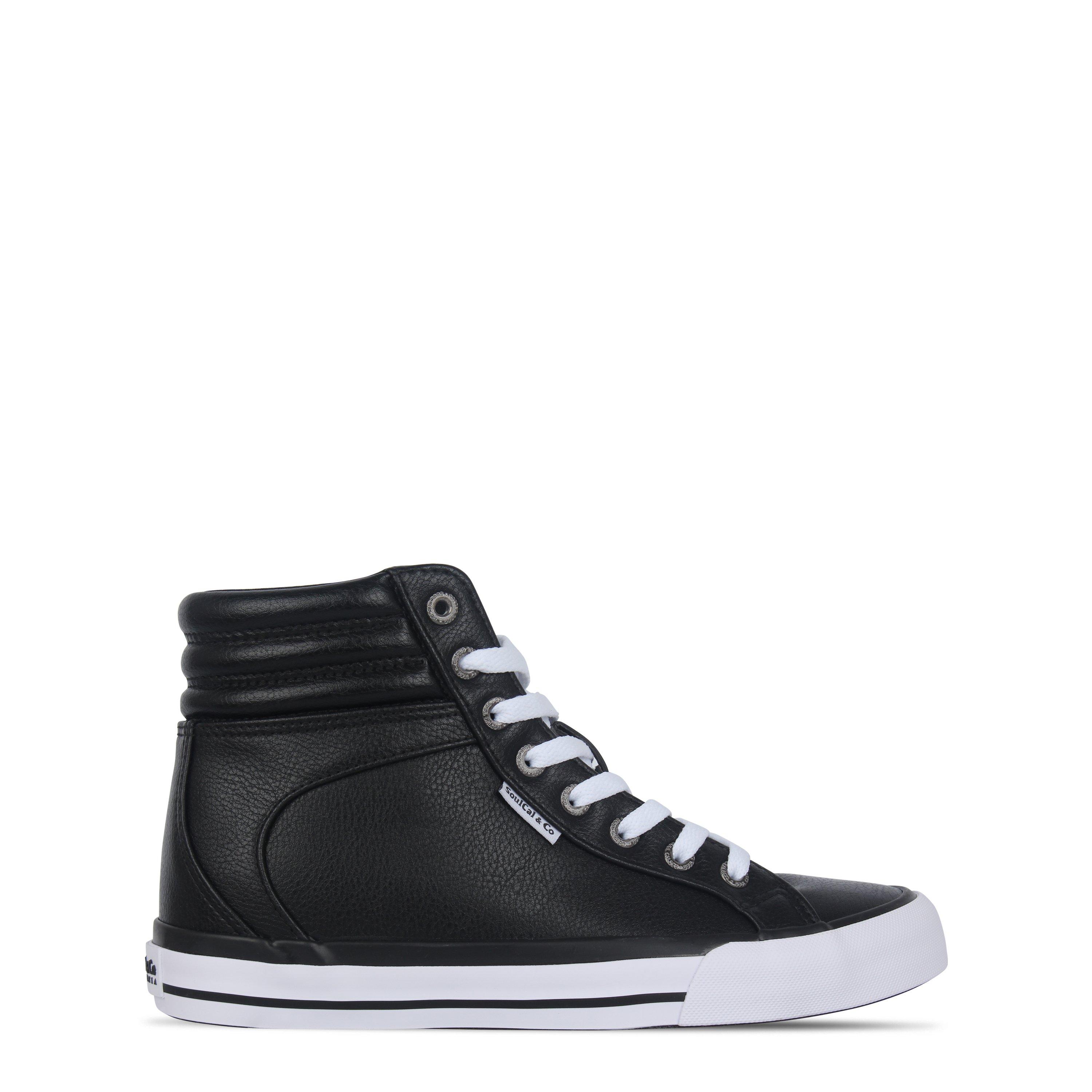 Black/White - SoulCal - Asti Hi Tops Trainers Womens - 1