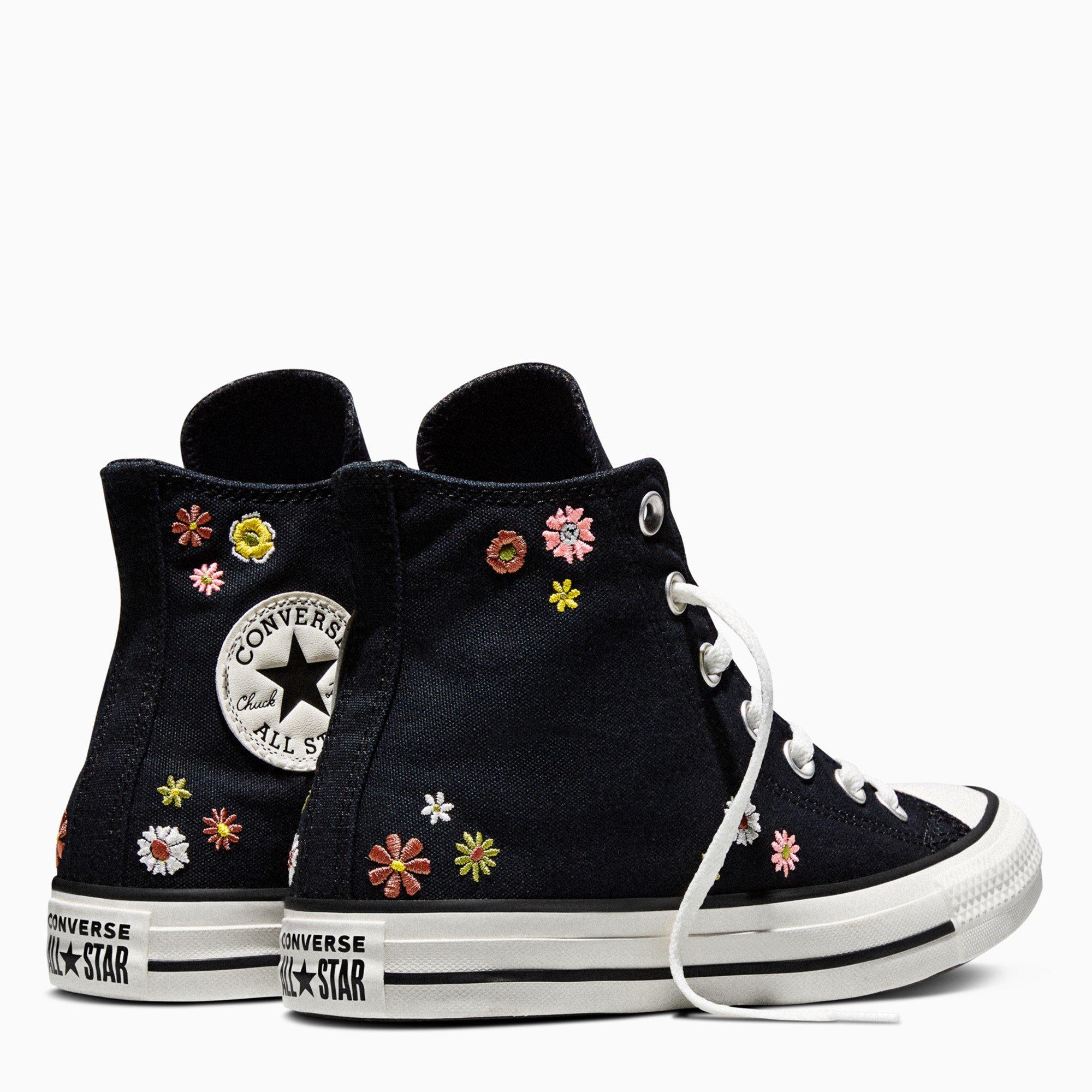 Black/Multi - Converse - Women's Canvas High-Top Trainers - 3