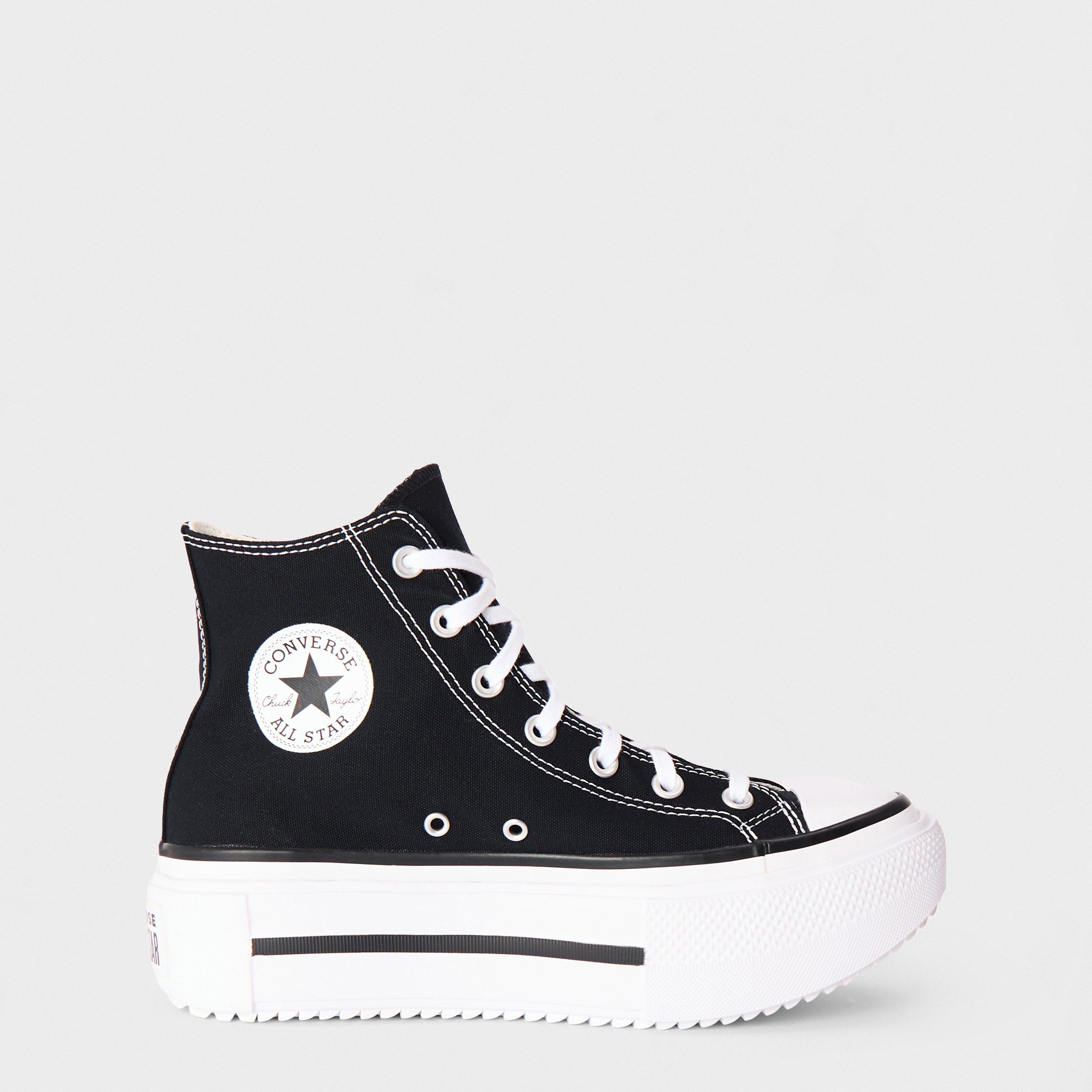 Converse Women's Canvas High-Top Trainers - Black/White - 5.5 (38)