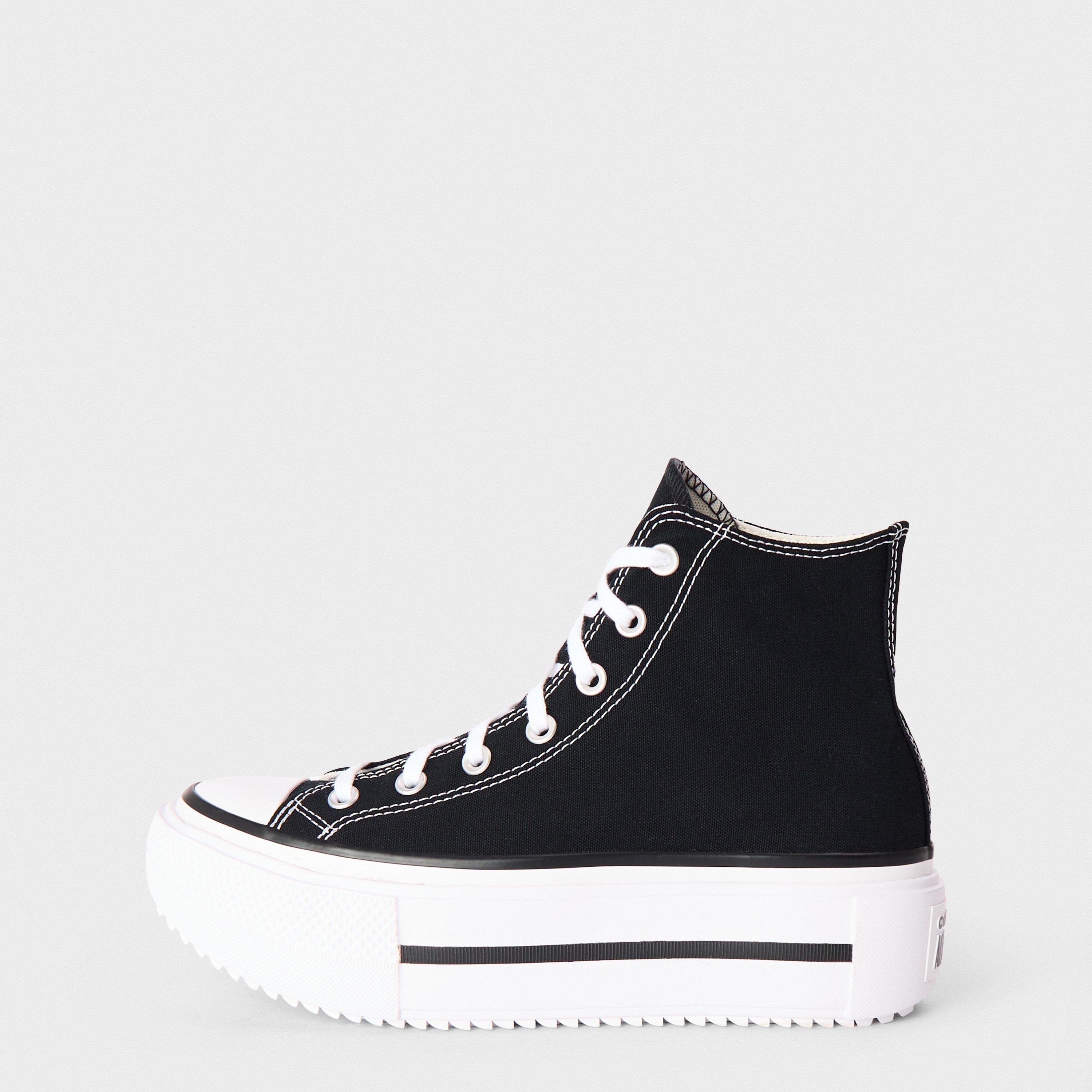 Black/White - Converse - Canvas High-Top Trainers - 2