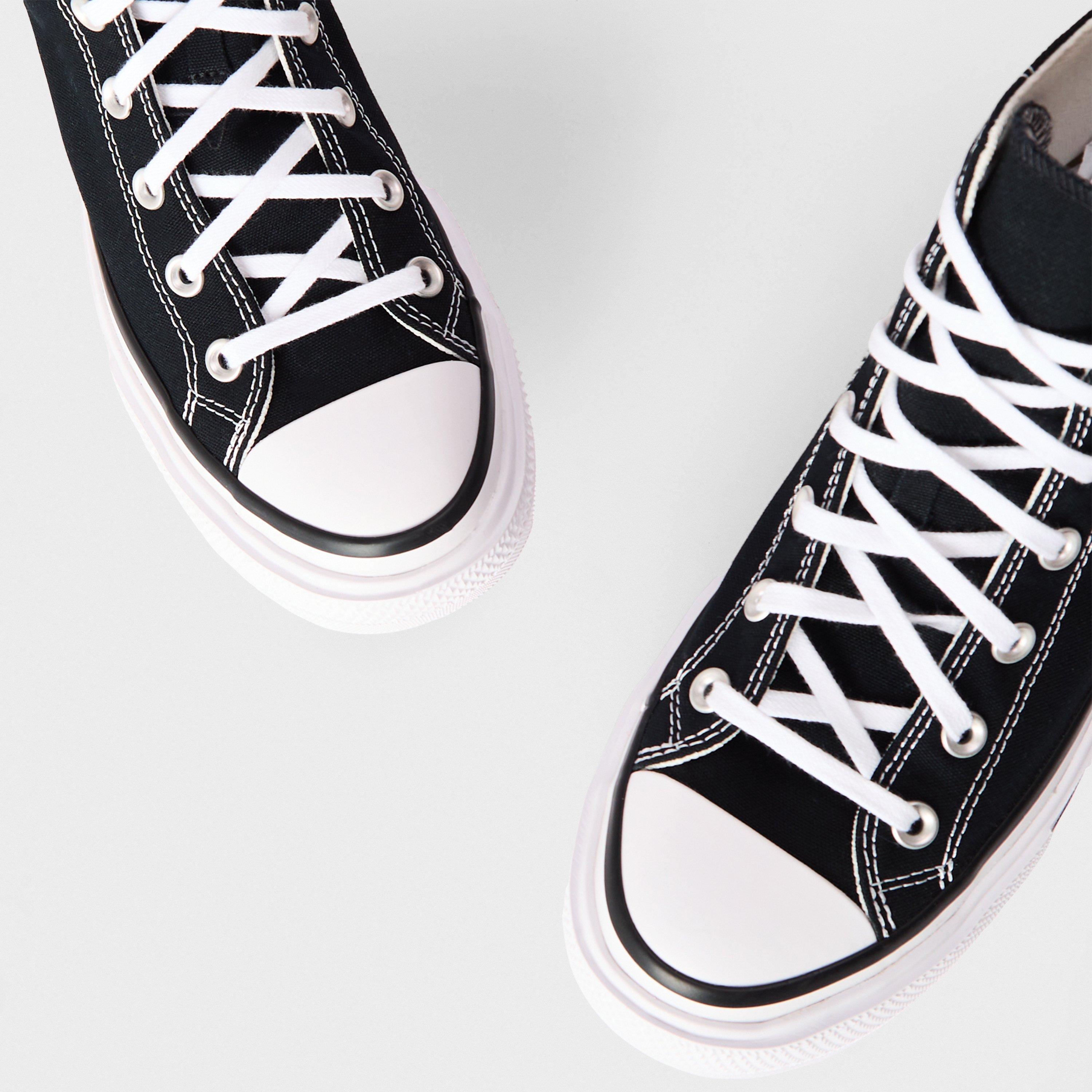 Black/White - Converse - Canvas High-Top Trainers - 3