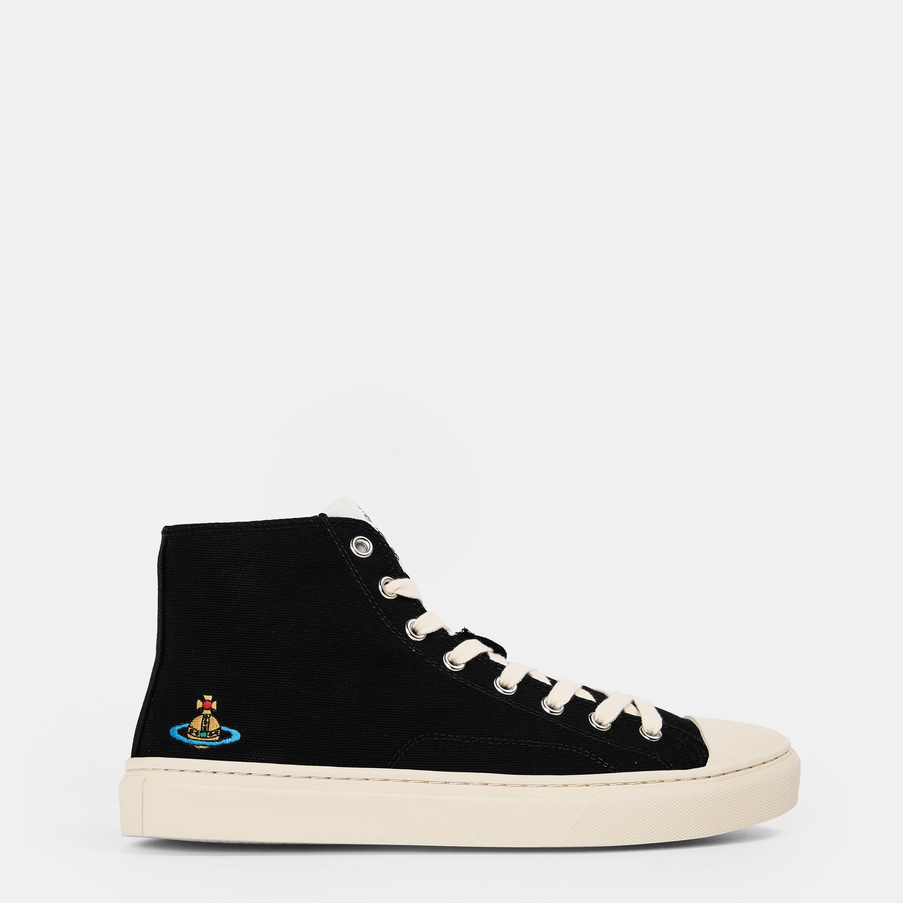 Black Canvas - Vivienne Westwood - Women's Viv Canvas High-Top Trainers - 1