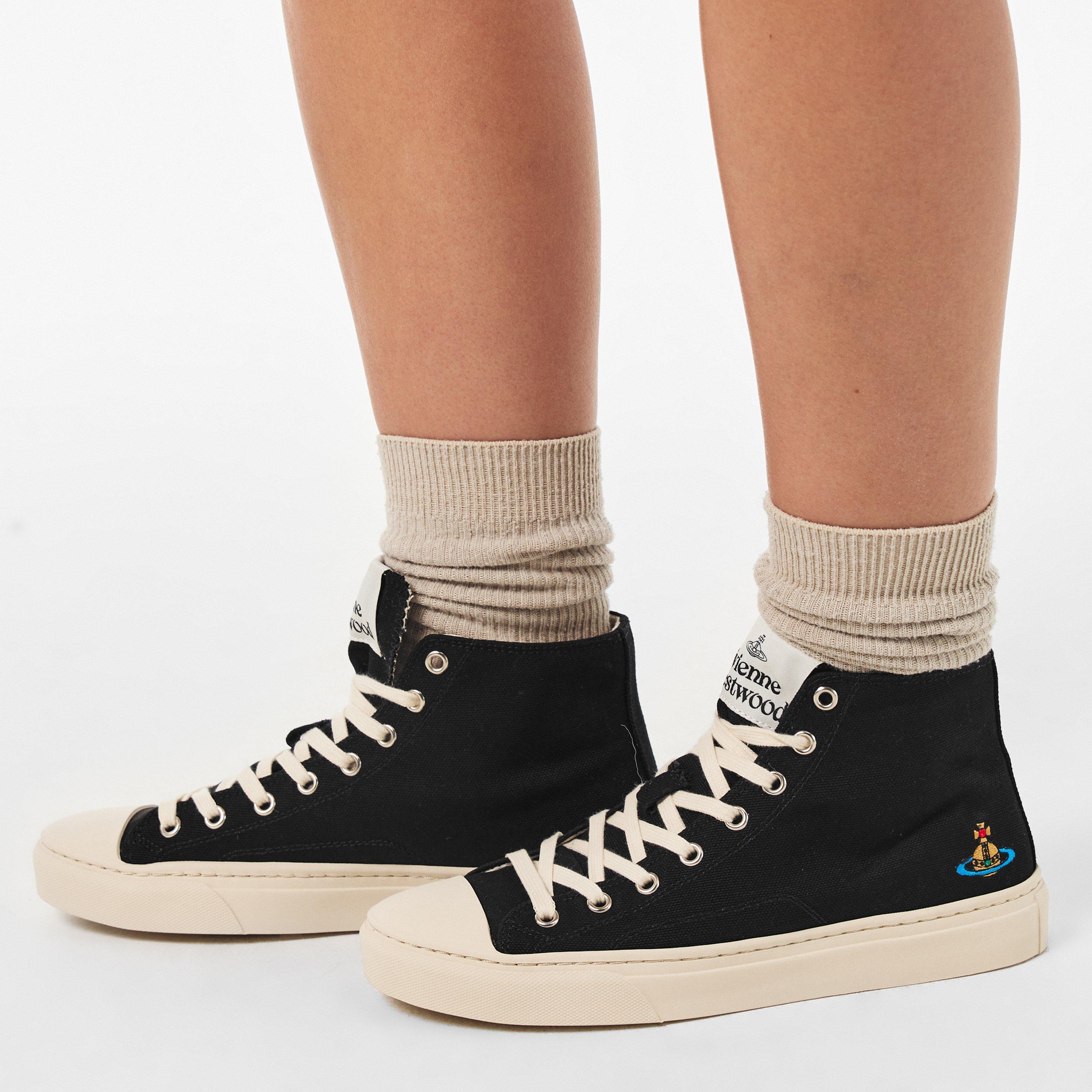 Black Canvas - Vivienne Westwood - Women's Viv Canvas High-Top Trainers - 3