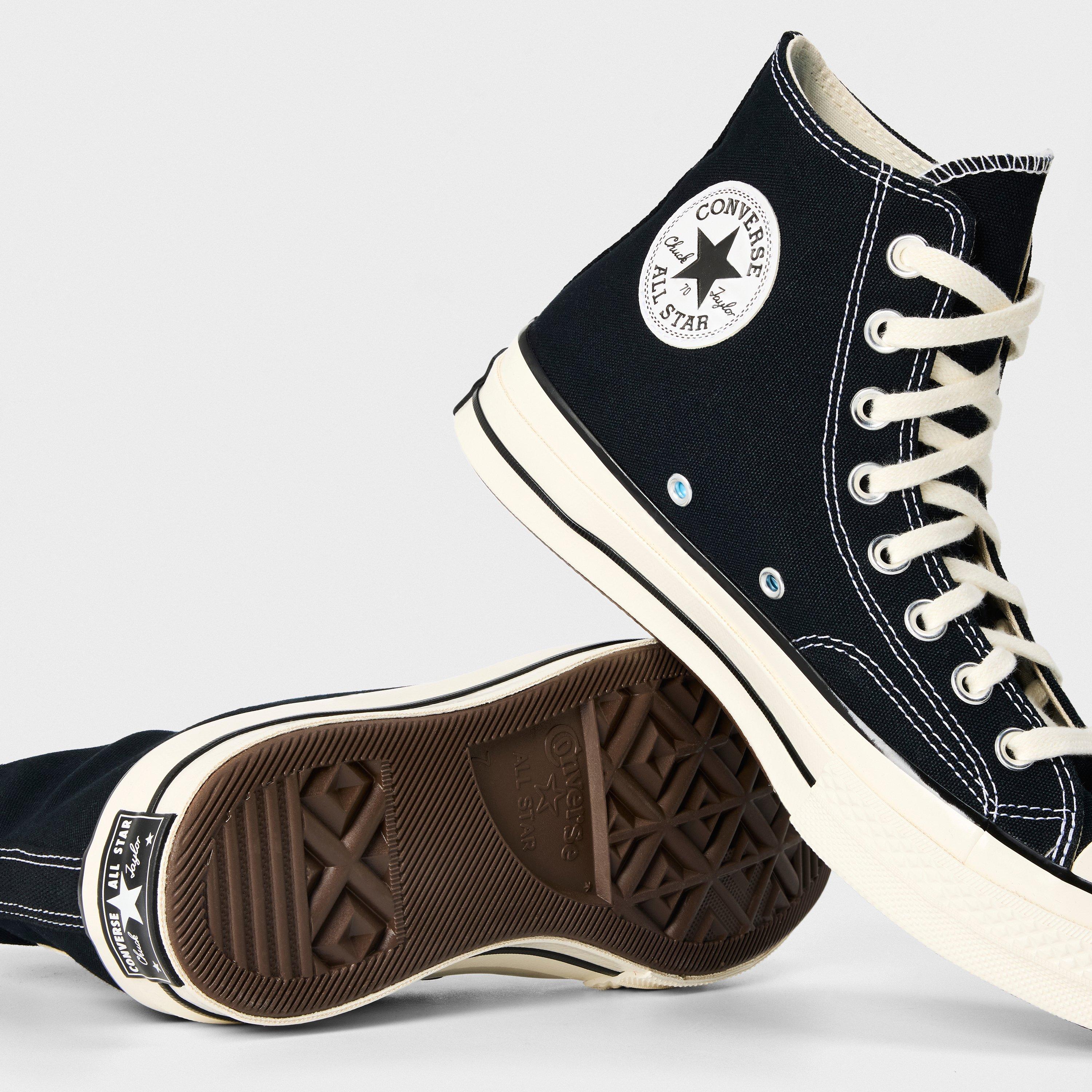 Black/Egret - Converse - Ox 70’s High-Top Canvas Trainers - 4