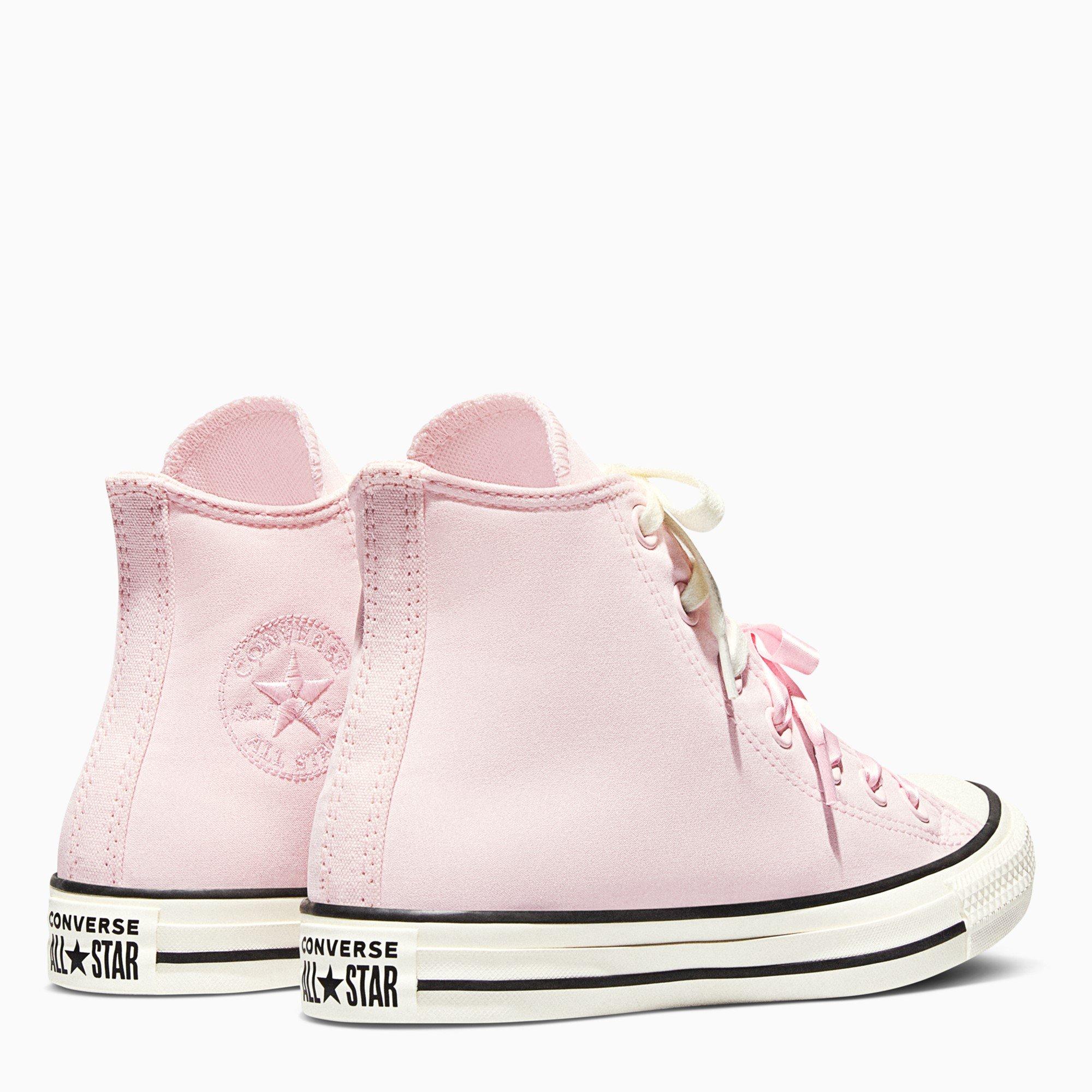Lght Pink/Egret - Converse - Women's Canvas High-Top Trainers - 3