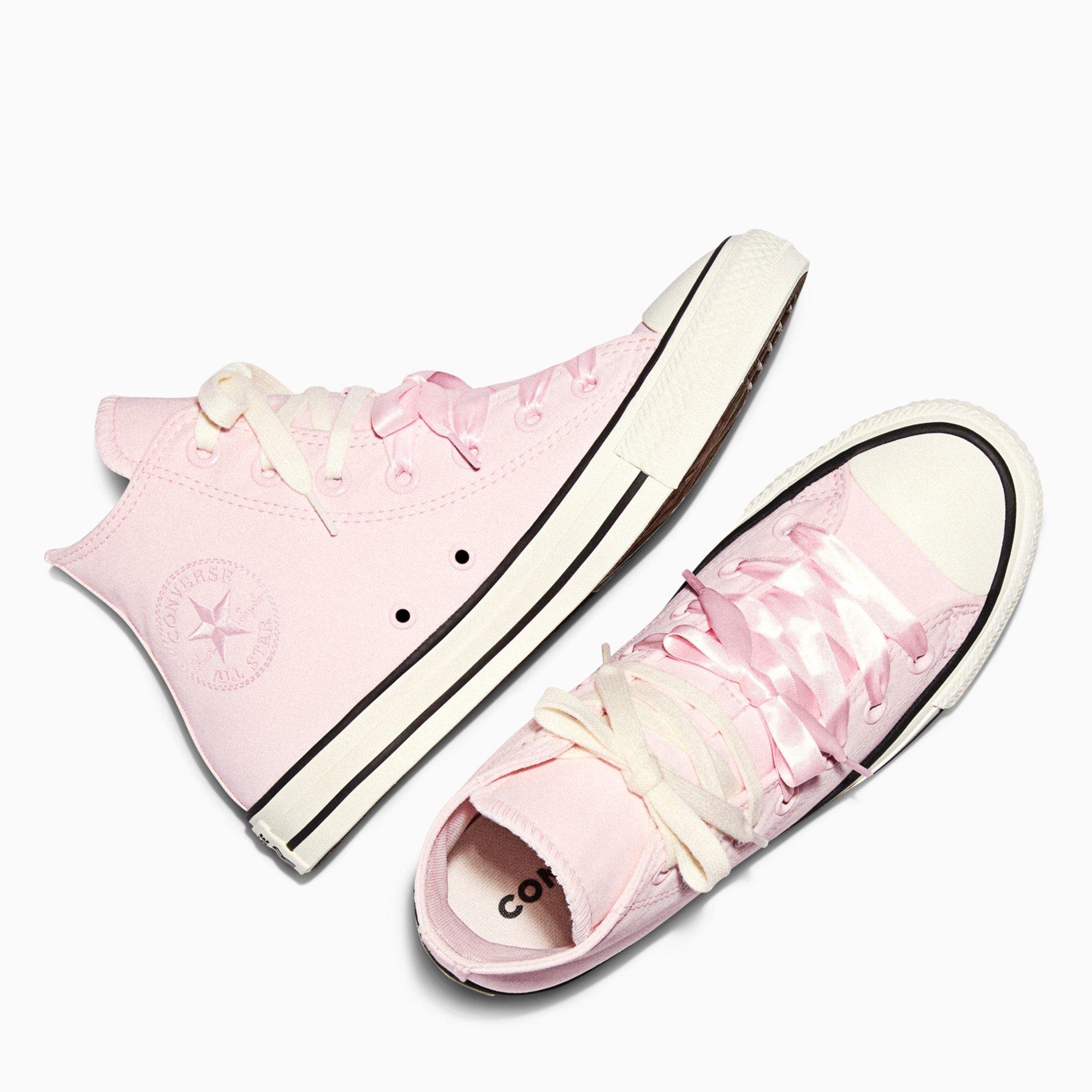 Lght Pink/Egret - Converse - Women's Canvas High-Top Trainers - 4