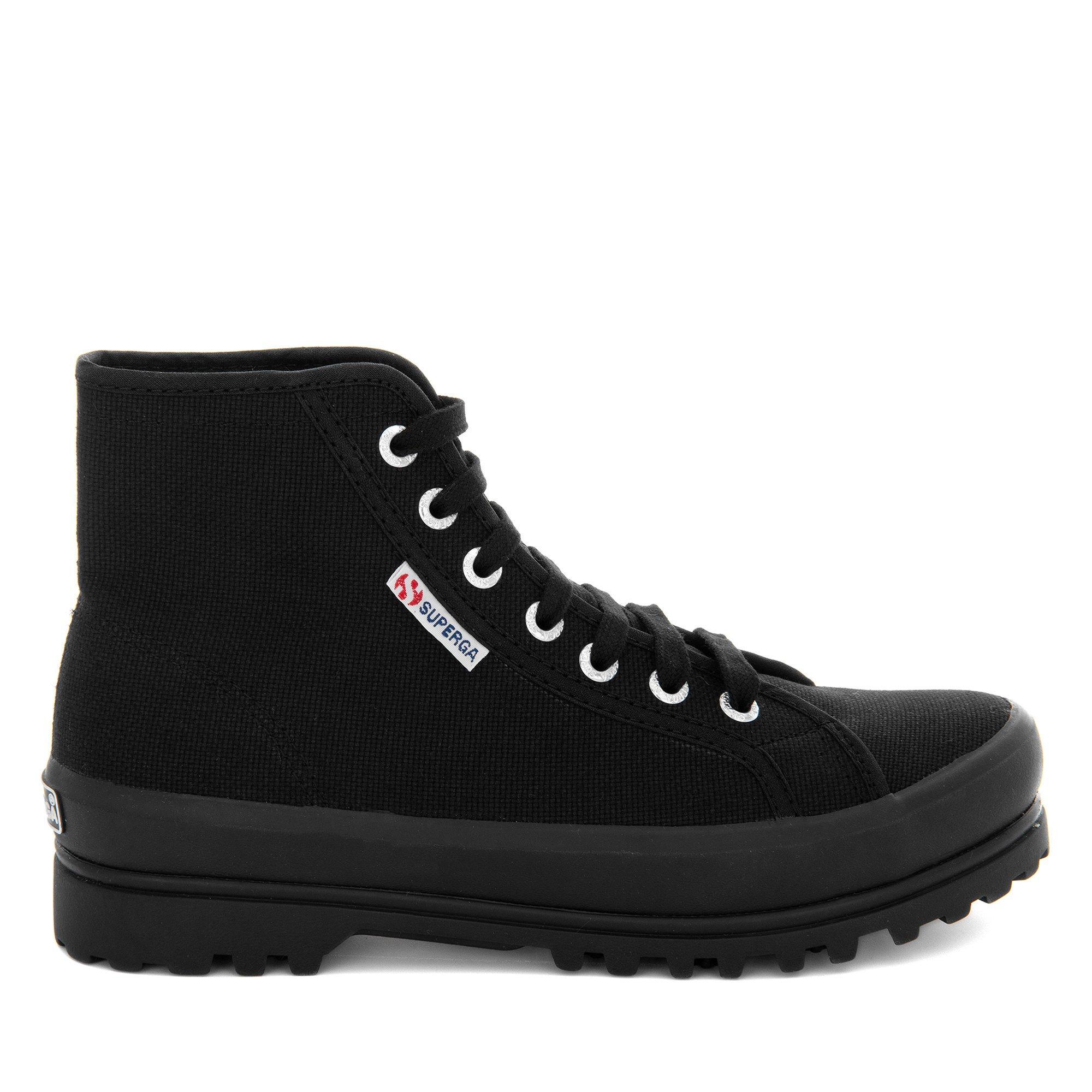 Black - Superga - Women's Alpina Canvas High-Top Trainers - 1