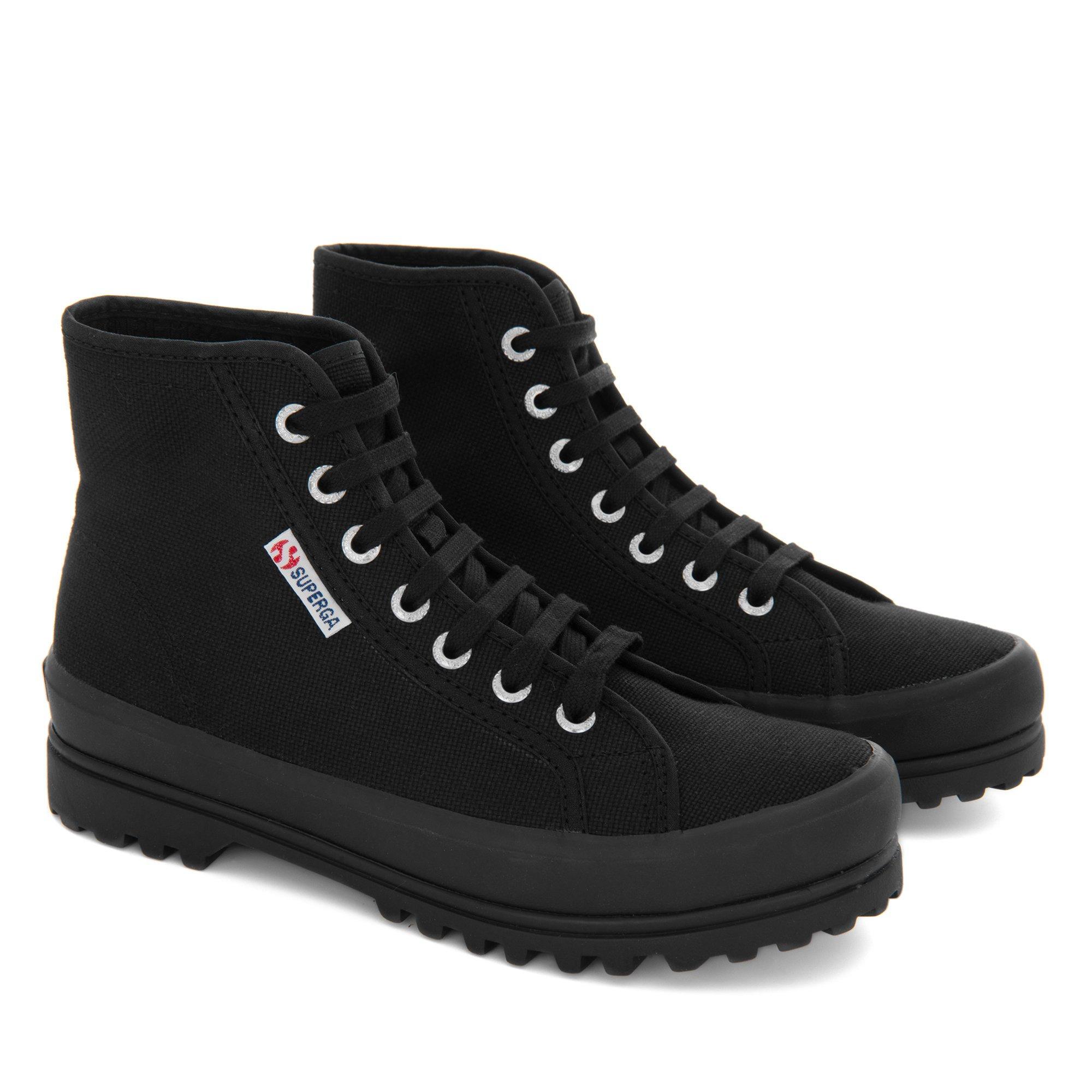 Preto - Superga - Women's Alpina Canvas High-Top Trainers - 2