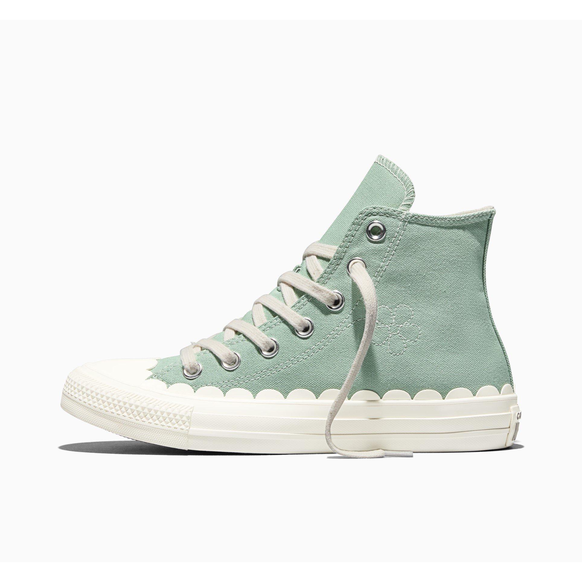Thyme/Egret - Converse - Women's Canvas High-Top Trainers - 2