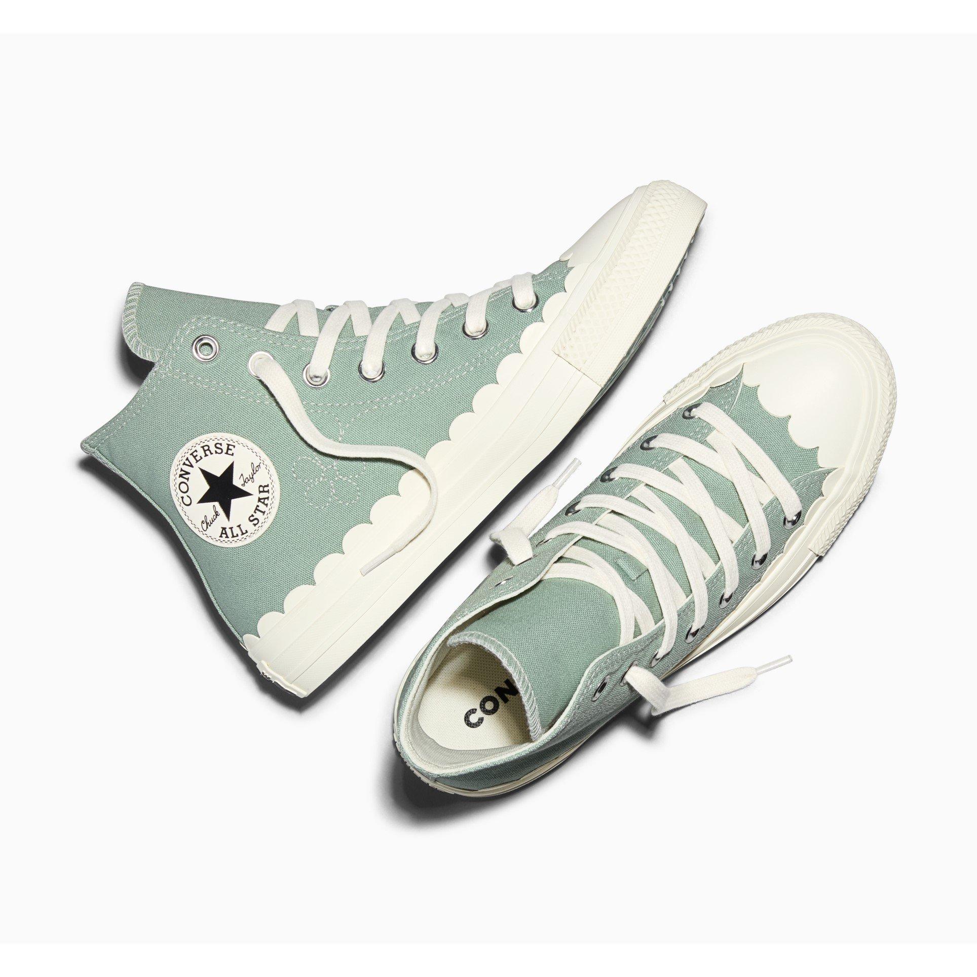 Thyme/Egret - Converse - Women's Canvas High-Top Trainers - 3