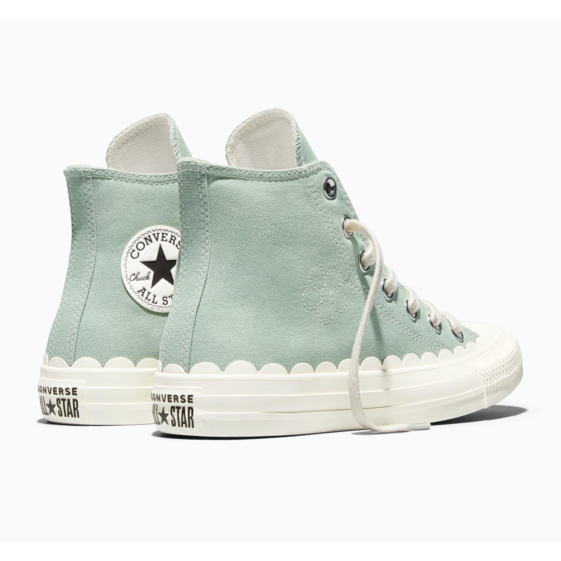Thyme/Egret - Converse - Women's Canvas High-Top Trainers - 4