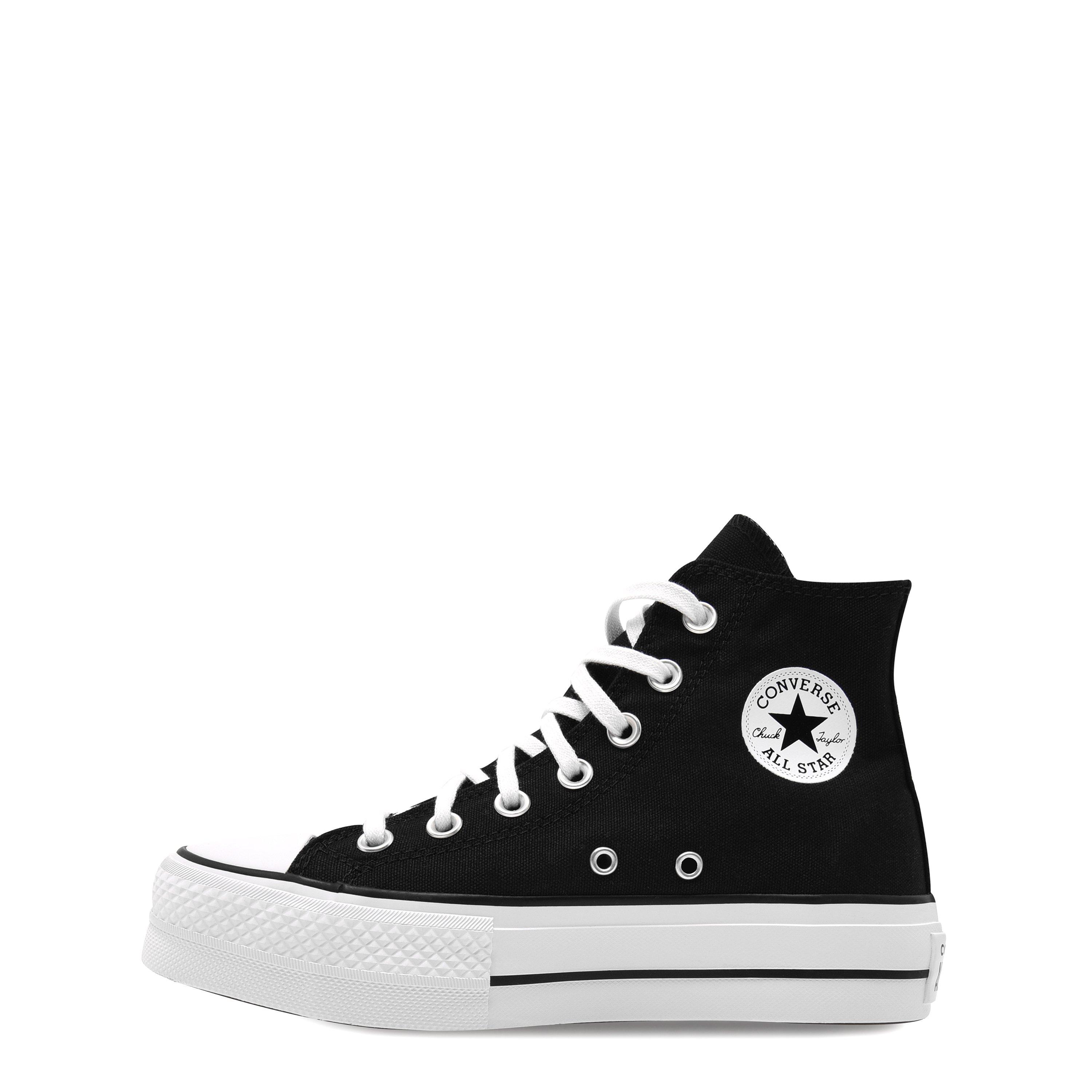 Blk/Wht 001 - Converse - All Star Platform High Top Trainers - 3