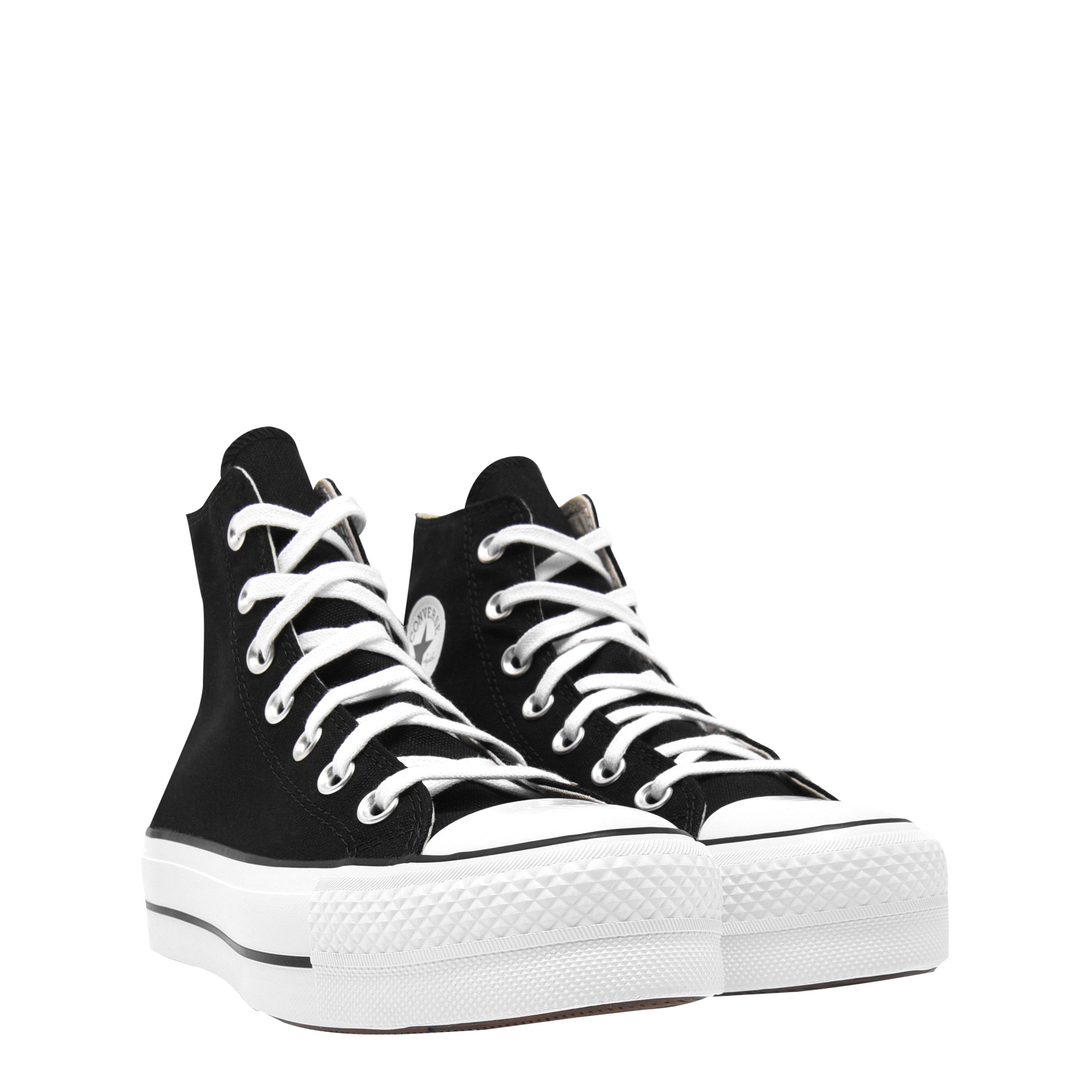 Blk/Wht 001 - Converse - All Star Platform High Top Trainers - 4