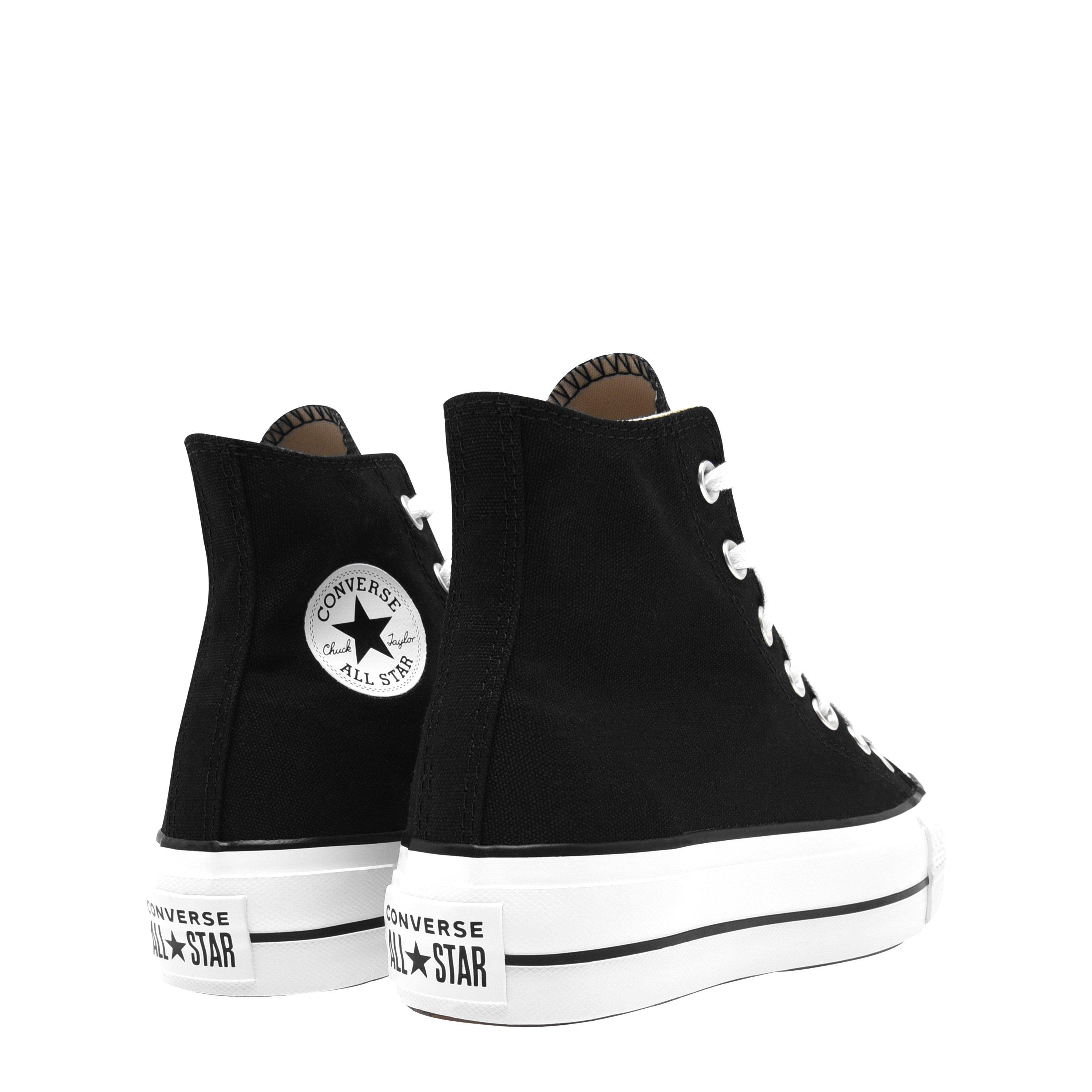 Blk/Wht 001 - Converse - All Star Platform High Top Trainers - 5