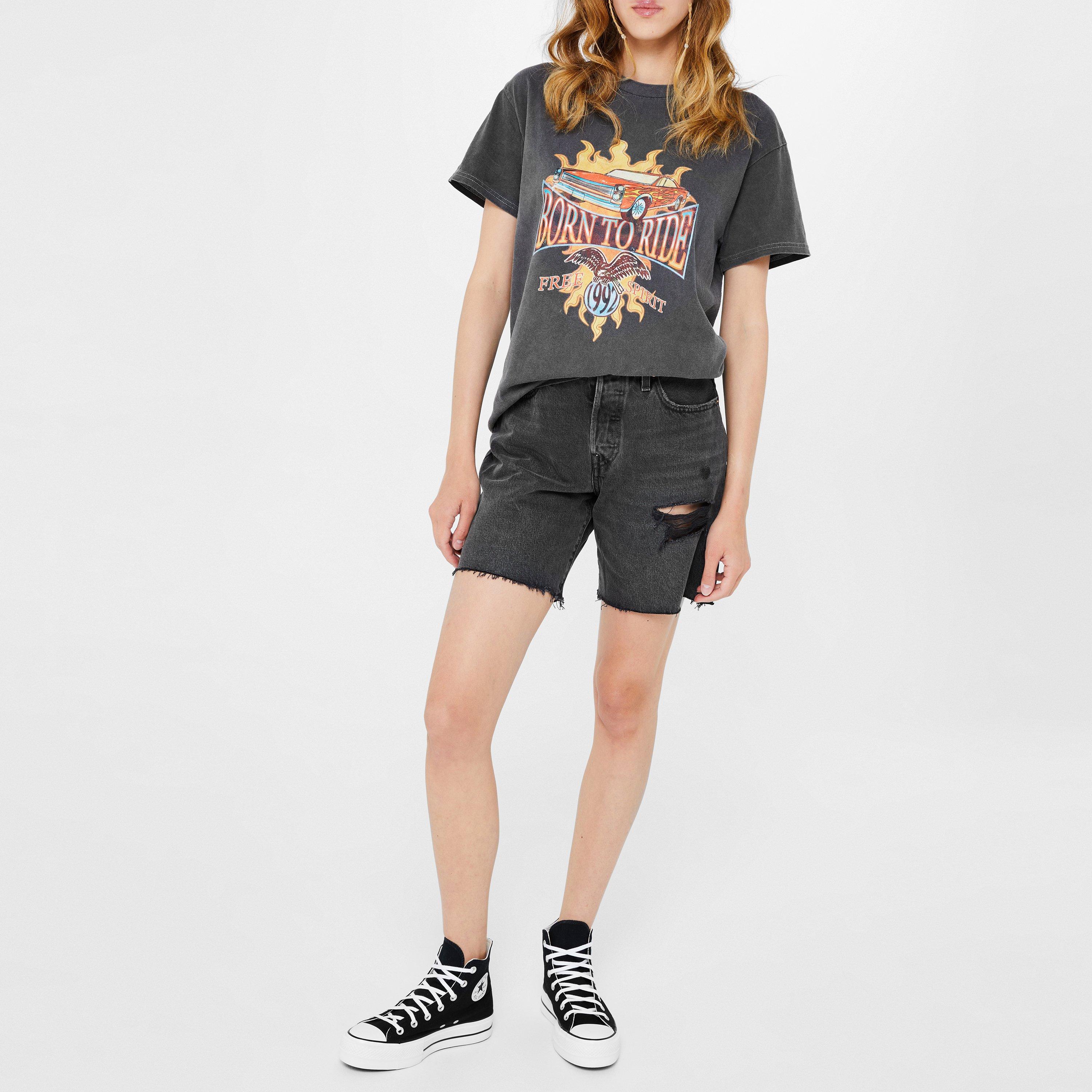 Blk/Wht 001 - Converse - All Star Platform High Top Trainers - 6