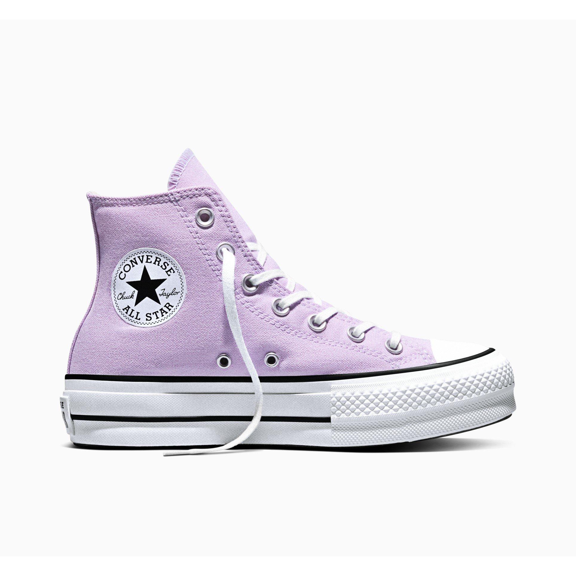 Lavender/Egret - Converse - Women's Canvas High-Top Trainers - 1