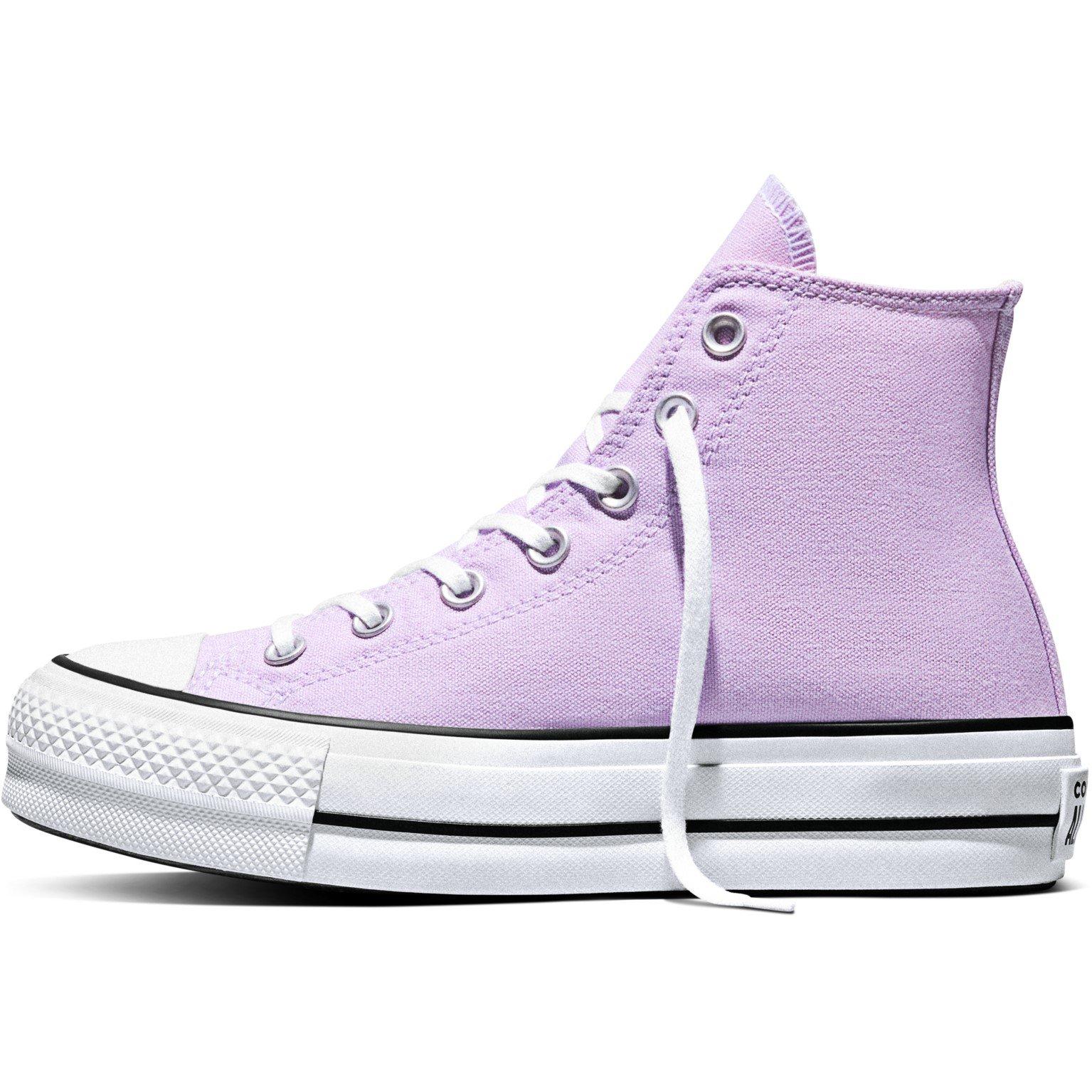 Lavender/Egret - Converse - Women's Canvas High-Top Trainers - 2