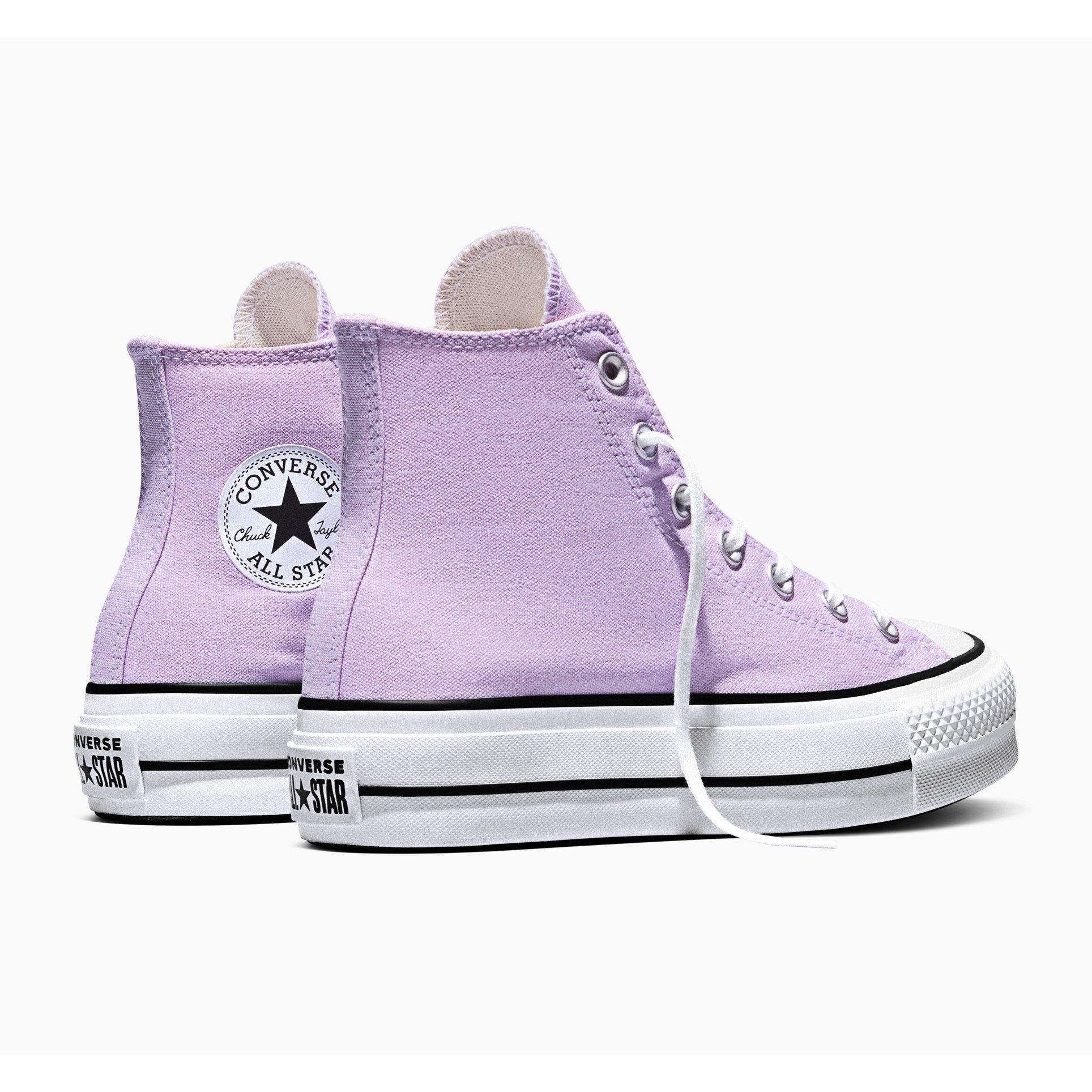 Lavender/Egret - Converse - Women's Canvas High-Top Trainers - 4