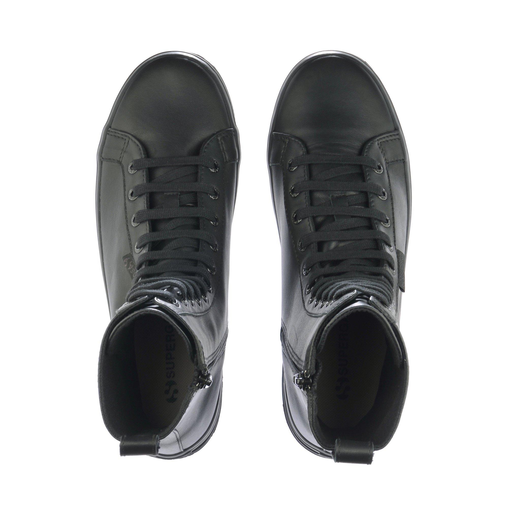 Total Blk Blk - Superga - Women's Alpha Canvas High-Top Trainers - 4