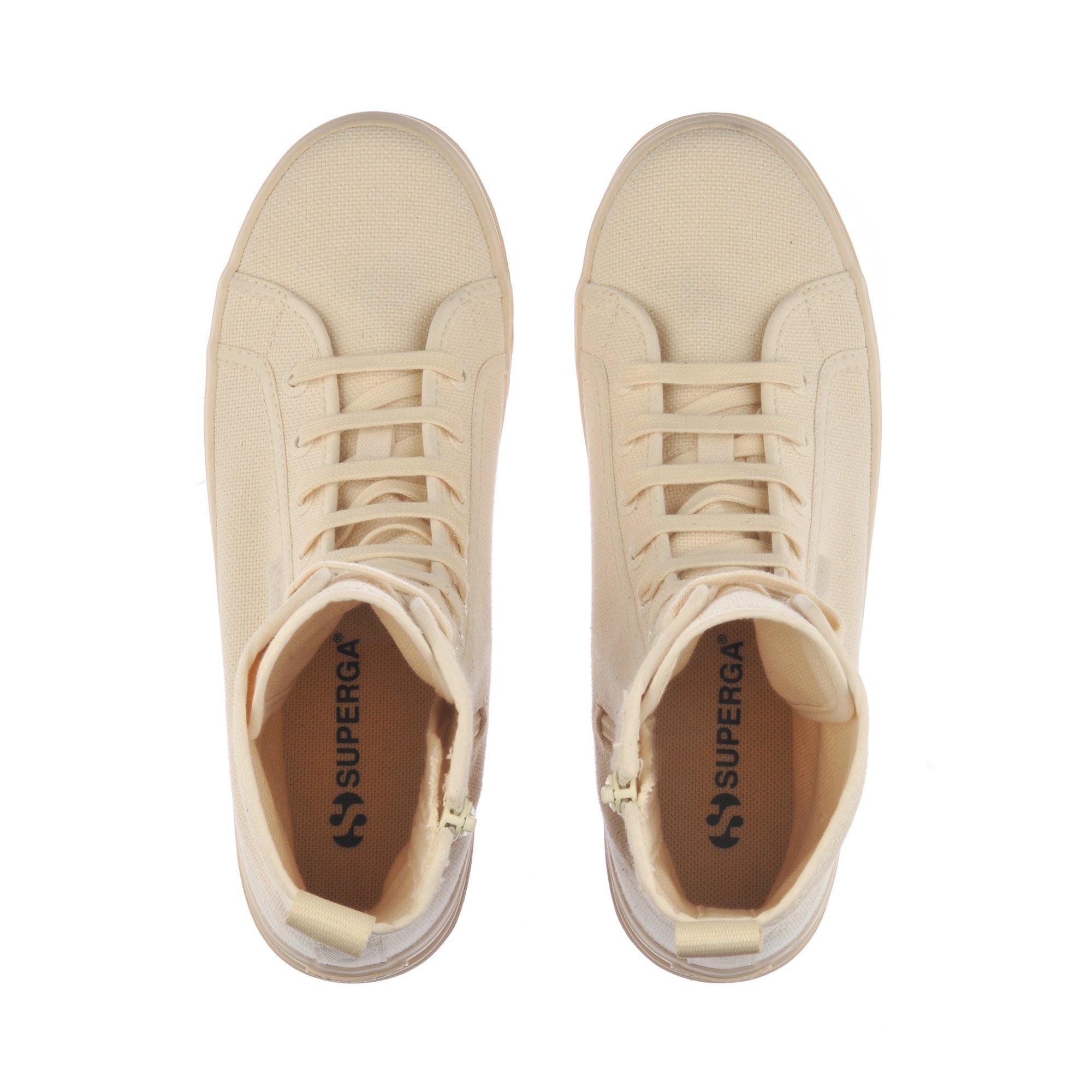 Beige RwFAv - Superga - Women's Alpina Canvas High-Top Trainers - 4