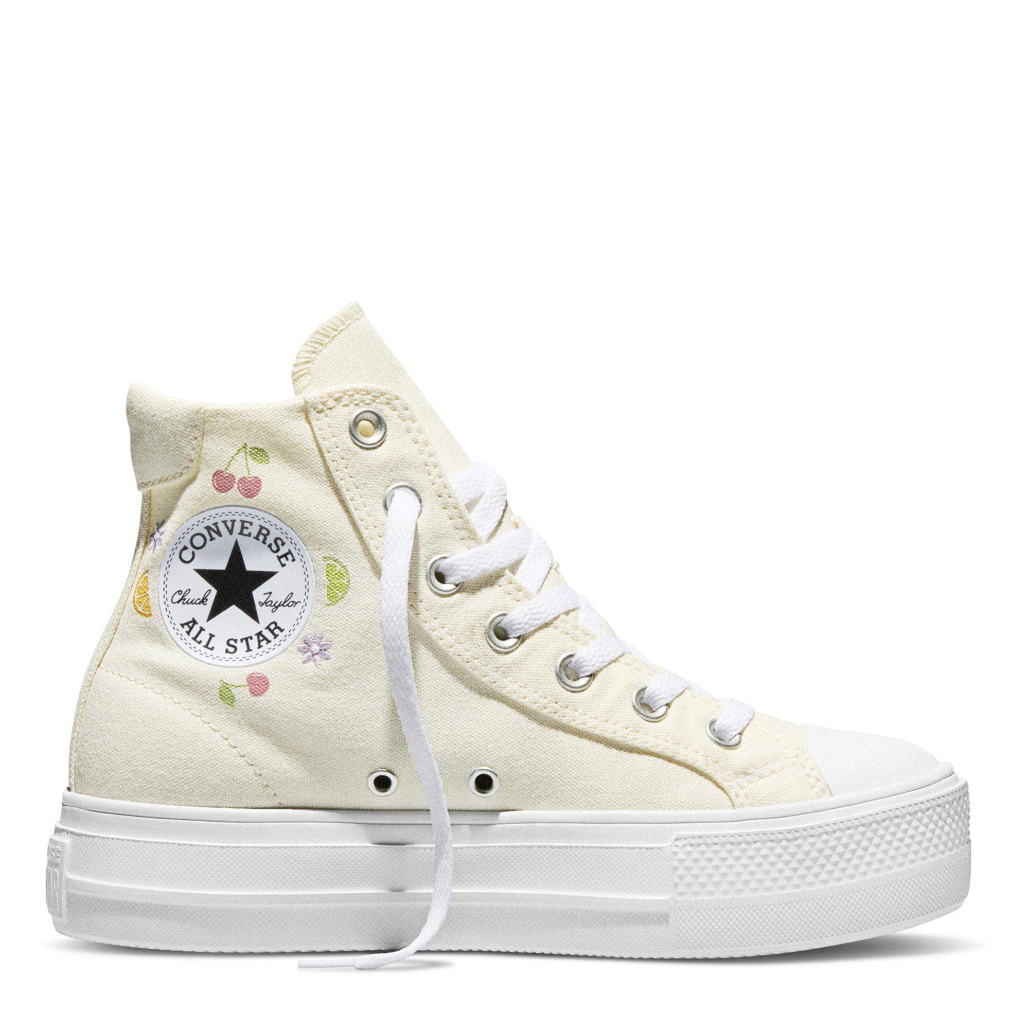 Converse Women's Day One Pit Canvas High-Top Trainers - Egret/White - 6 (40)