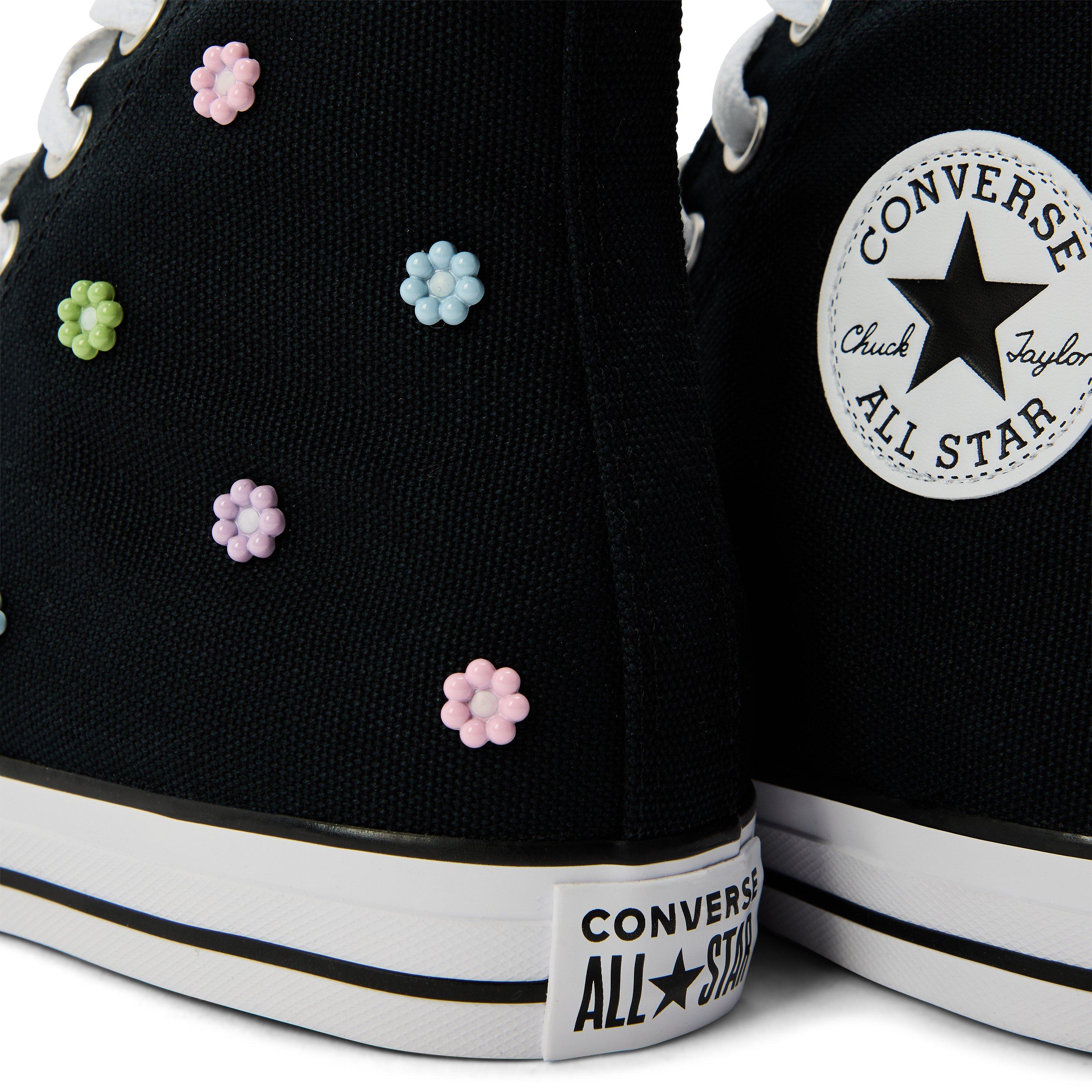 Black/Egret - Converse - Women's Canvas High-Top Trainers - 3