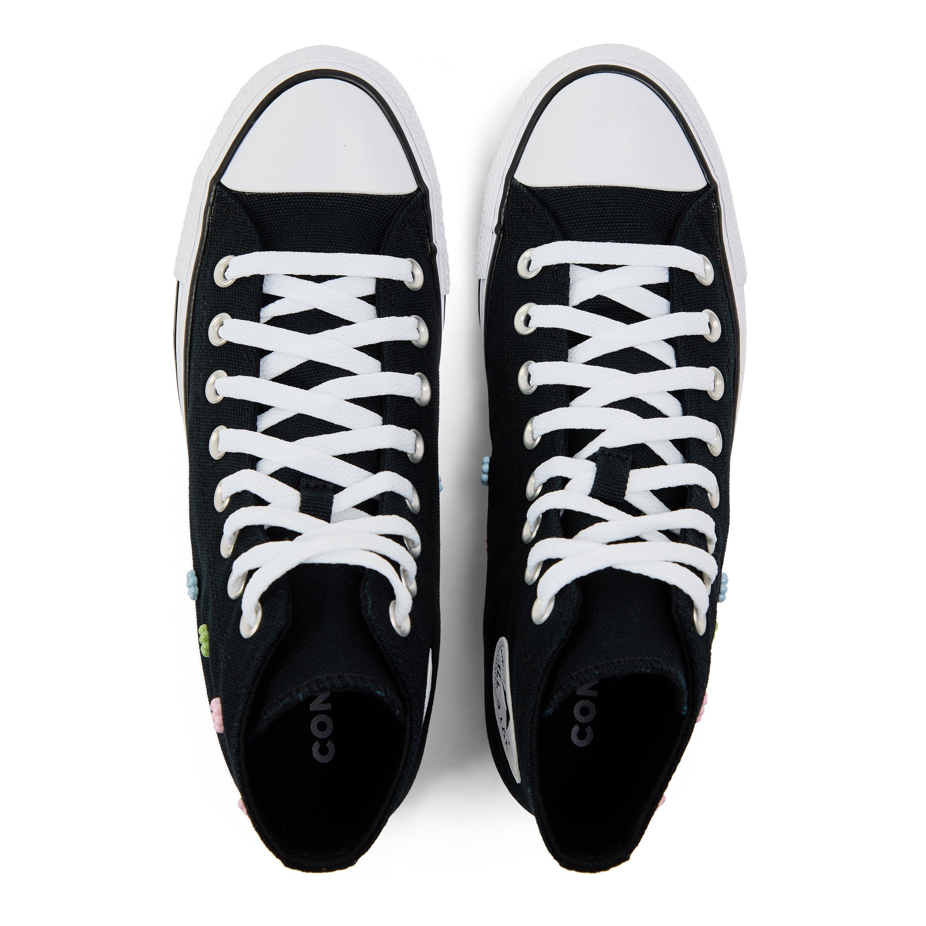 Black/Egret - Converse - Women's Canvas High-Top Trainers - 4